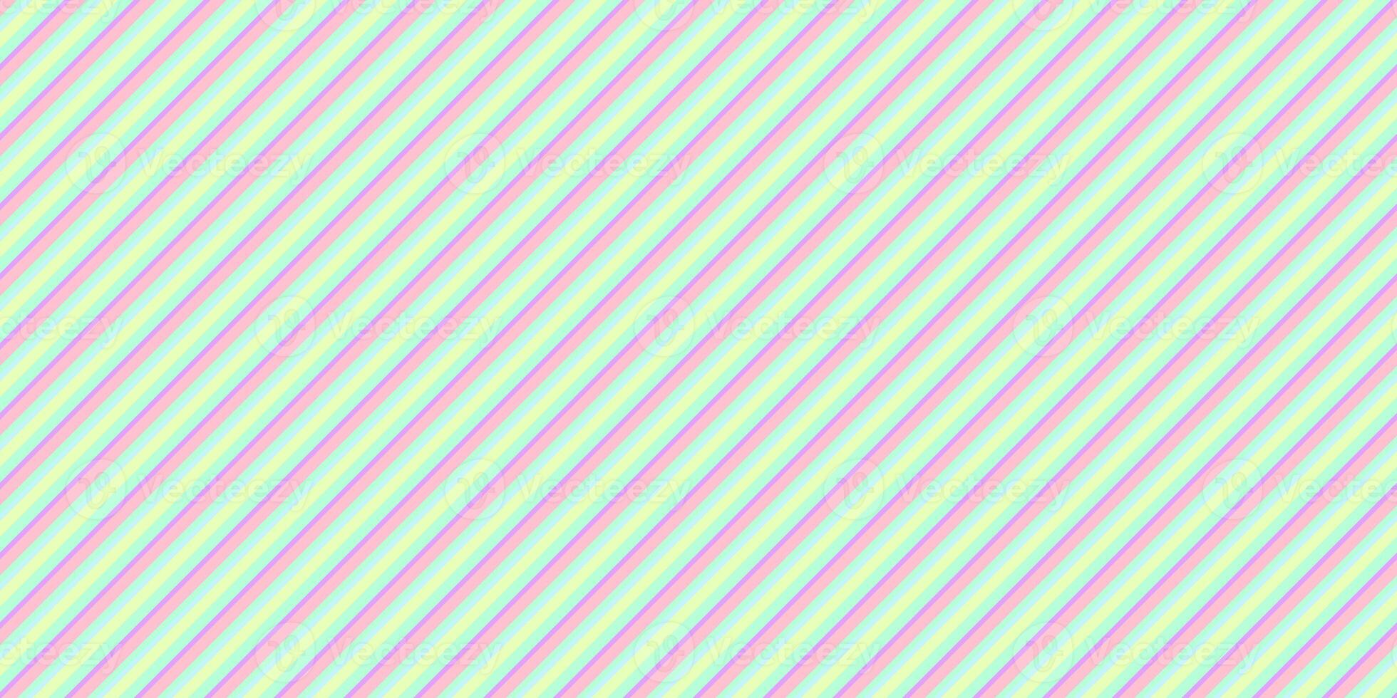 Pastel Tones Seamless Inclined Stripes Background. Modern Colors Sidelong Lines Texture. Vintage Style Stripe Backdrop. photo