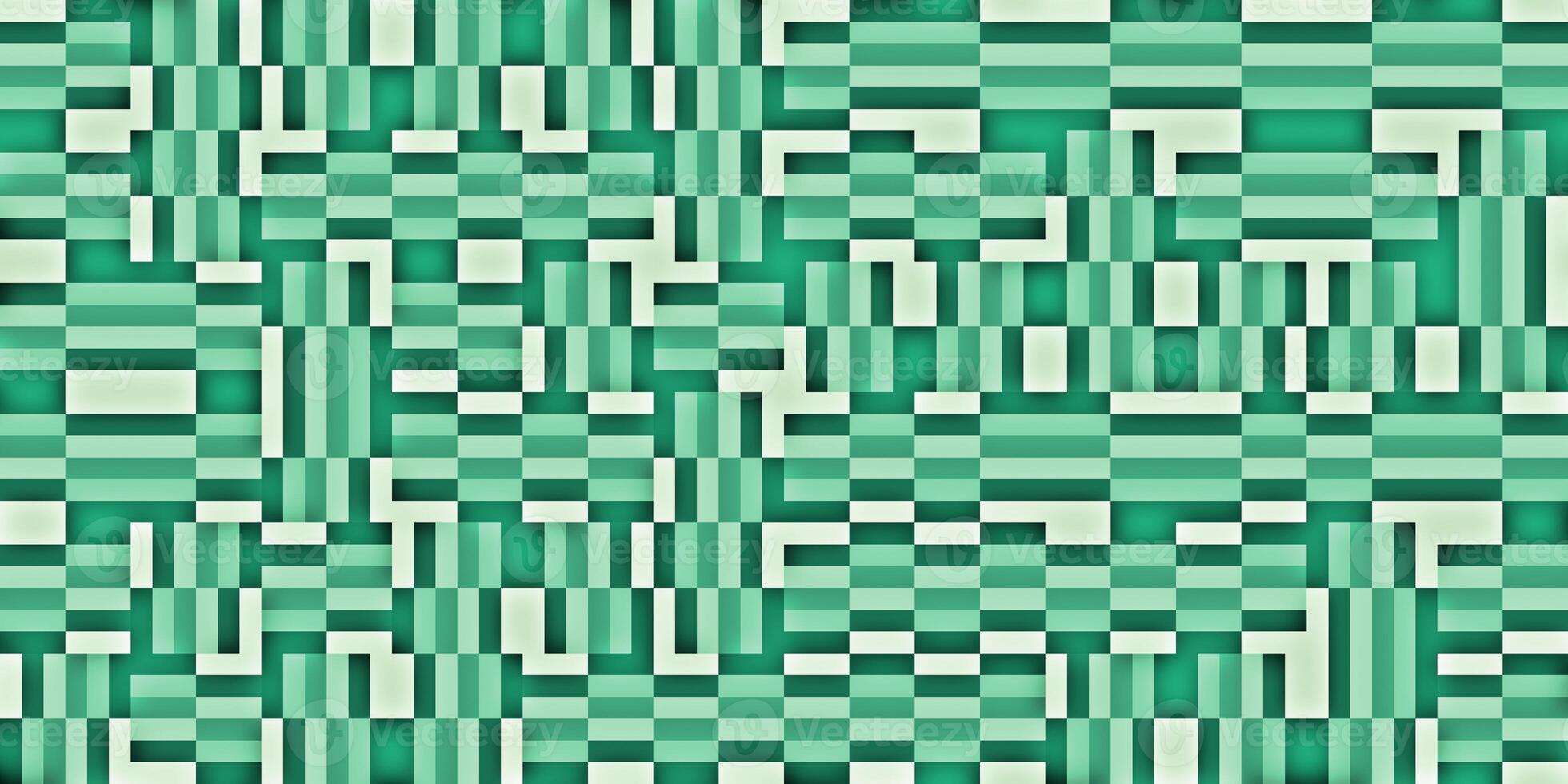 Green Modern Random Filling Geometric Shapes Pattern Background Texture. photo