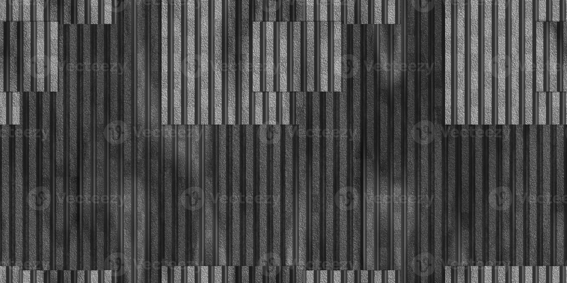 Chrome corrugated metal texture. Crimp fence background. Ribbed metallic surface. Wavy iron wall pattern. Fluted metal fencing backdrop. photo