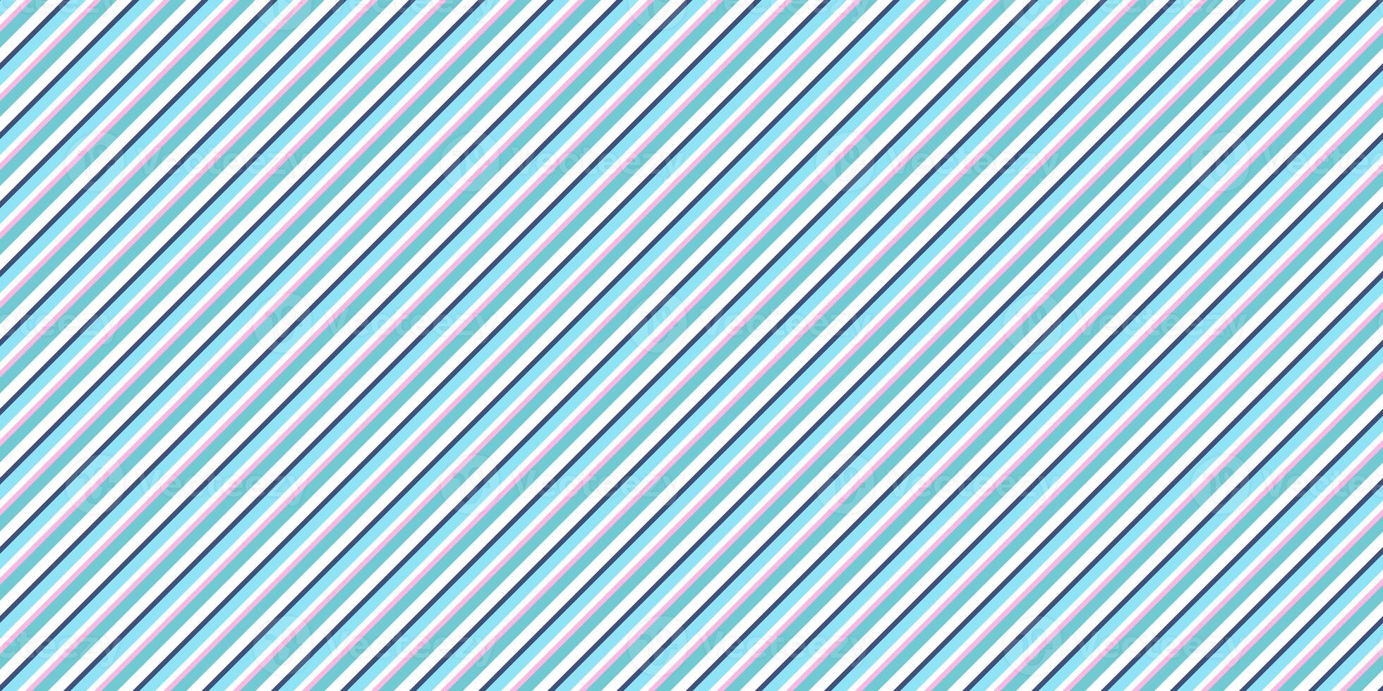 Sky Blue Strong Seamless Inclined Stripes Background. Modern Colors Sidelong Lines Texture. Vintage Style Stripe Backdrop. photo