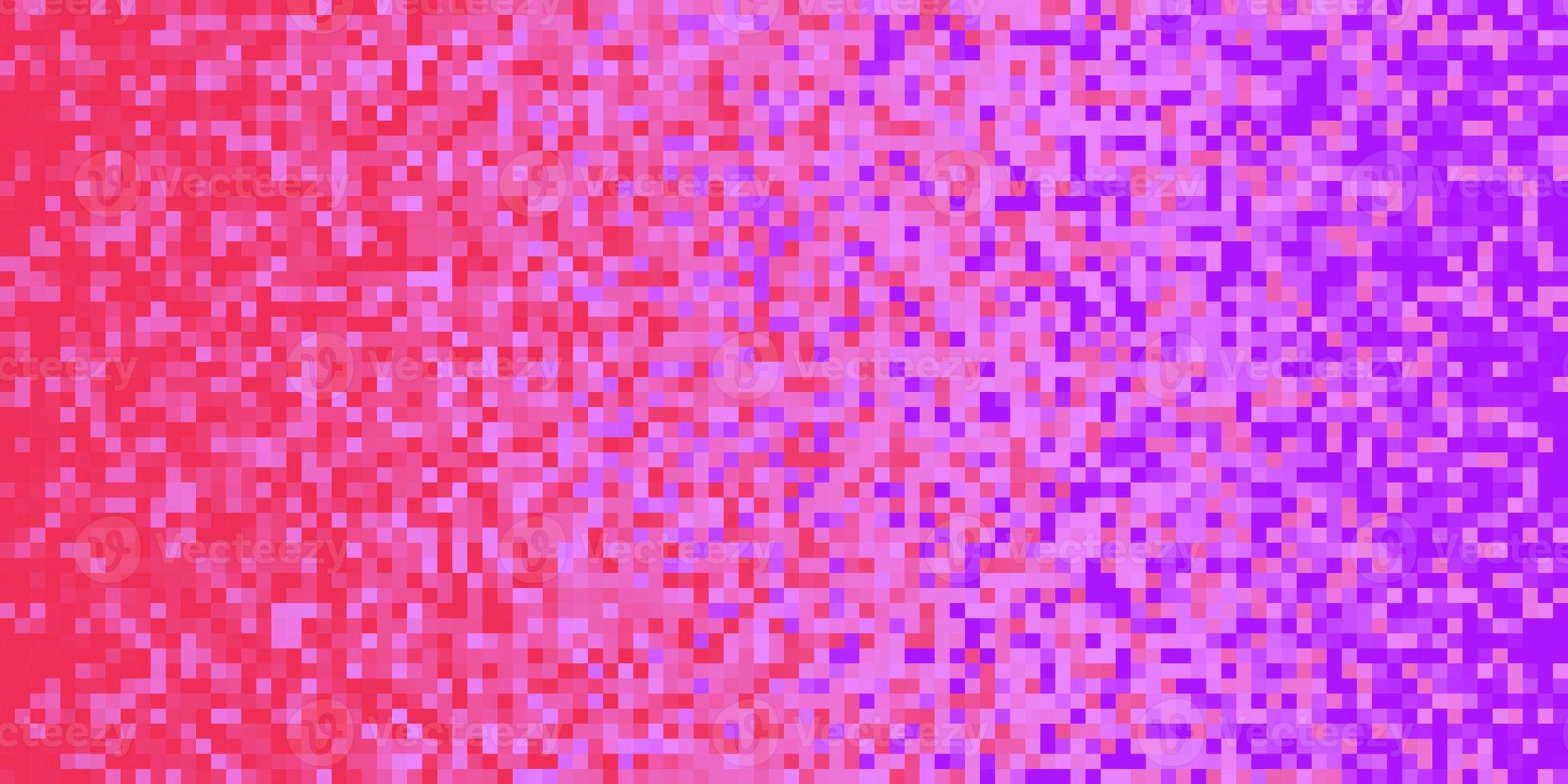 Red Lilac Violet Seamless Pixilated Gradient Background. Mosaic Pixel Art Texture. Horizontal Pixel Gradient Backdrop. photo