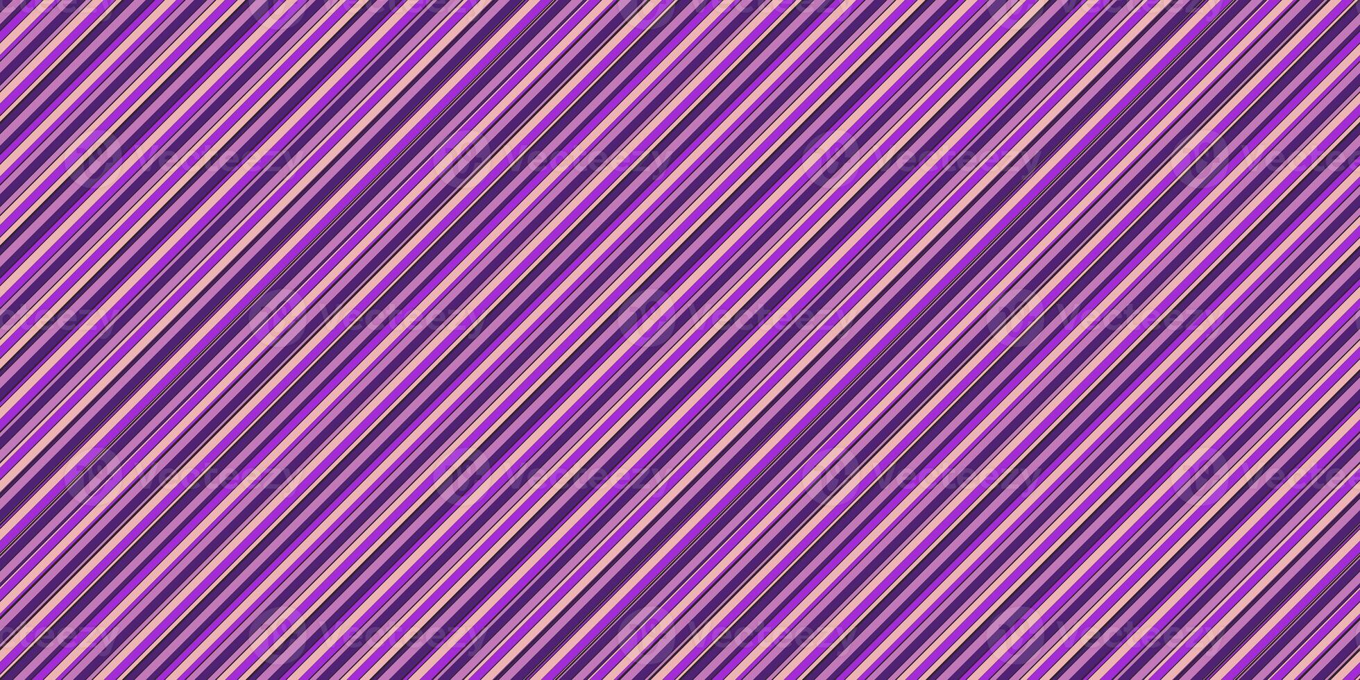 Lilac Purple Violet Seamless Inclined Stripes Background. Modern Colors Sidelong Lines Texture. Vintage Style Stripe Backdrop. photo