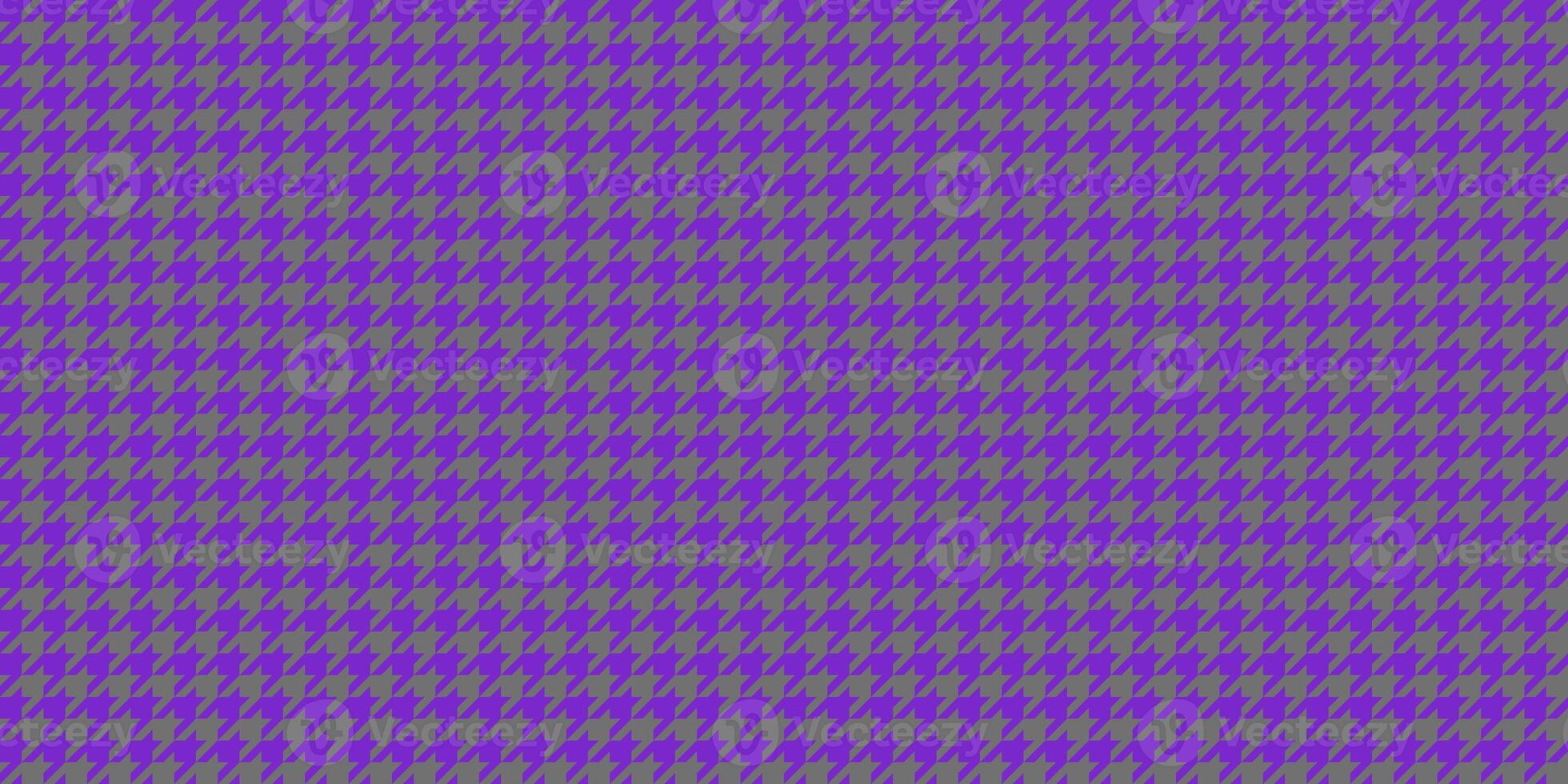 Purple Violet Grey Seamless Houndstooth Pattern Background. Traditional Arab Texture. Fabric Textile Material. photo