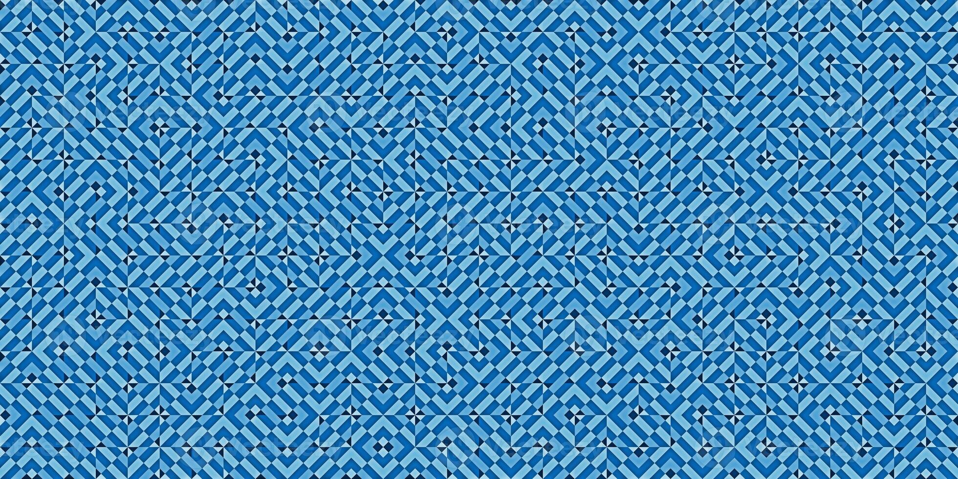 Blue Modern Random Filling Geometric Shapes Pattern Background Texture. photo