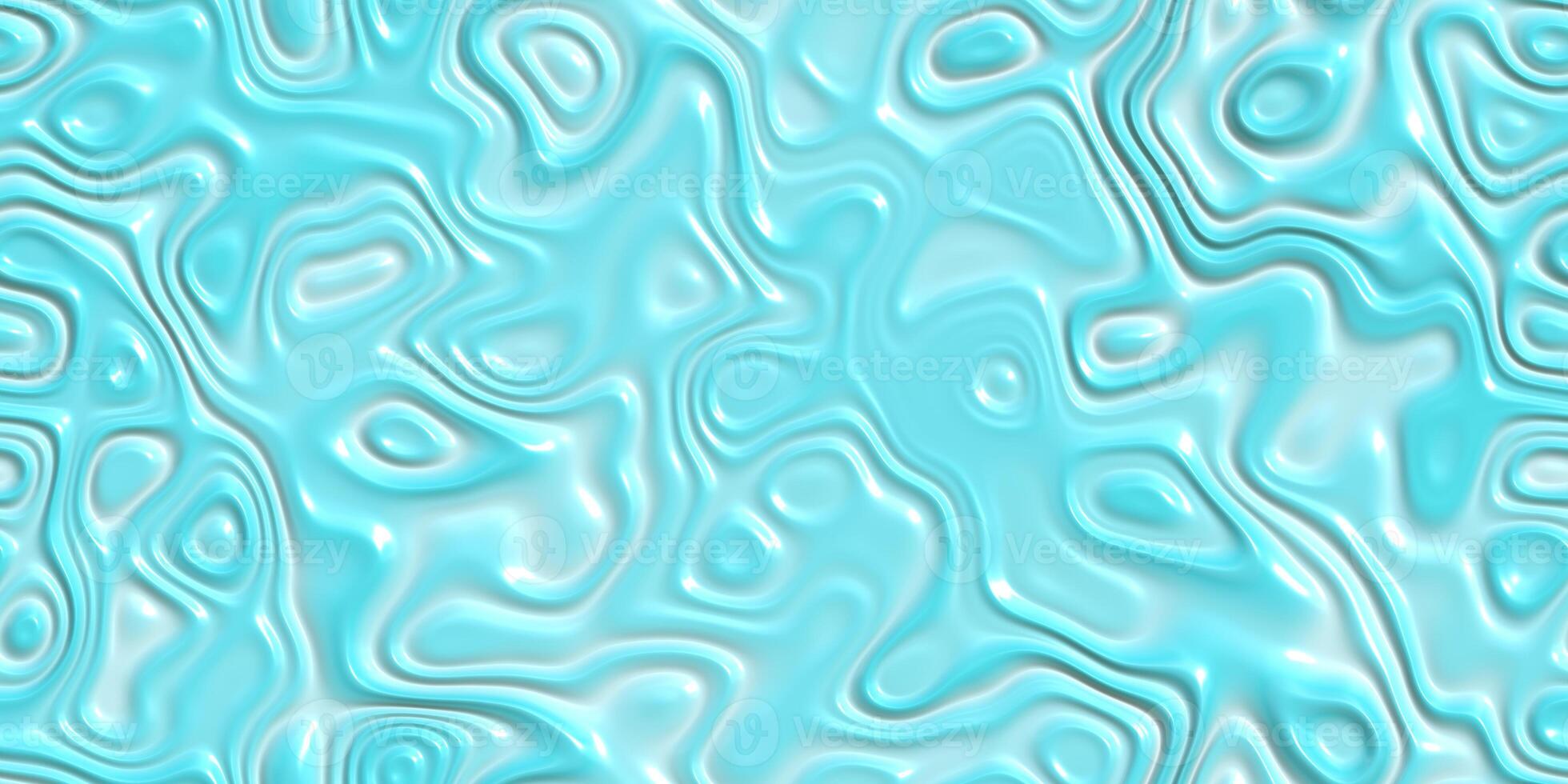 Creamy white sky blue bent flower gel surface. Liquid curves motion background. Fluid twist dynamic cream texture. Flowing colored abstract design backdrop. photo