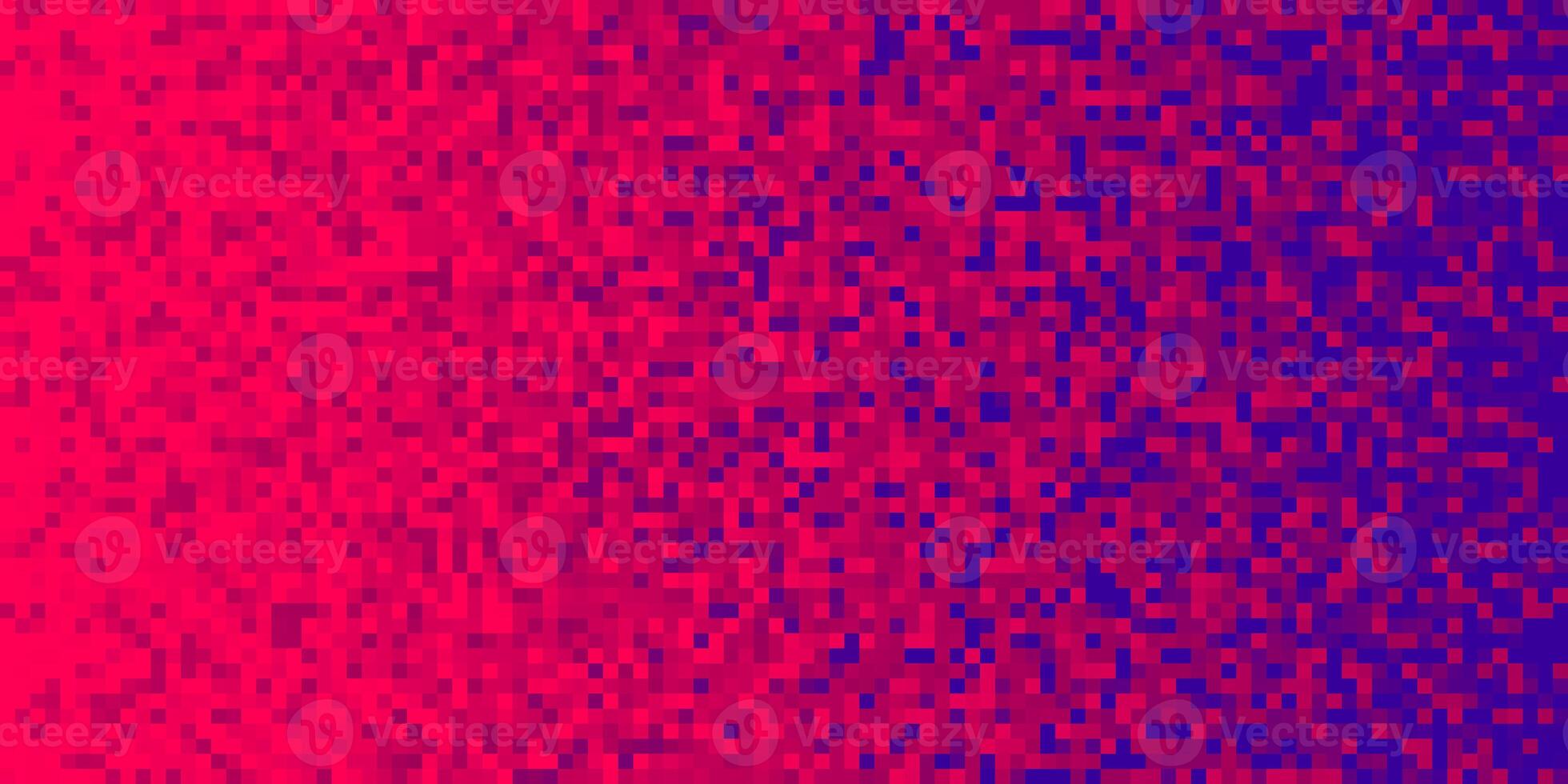Red Scarlet Violet Pixilated Gradient Background. Mosaic Pixel Art Texture. Horizontal Pixel Gradient Backdrop. photo