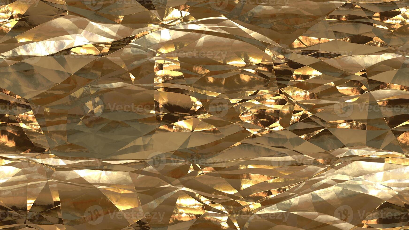 Bronze Cool Crumpled Foil Seamless Background Texture photo