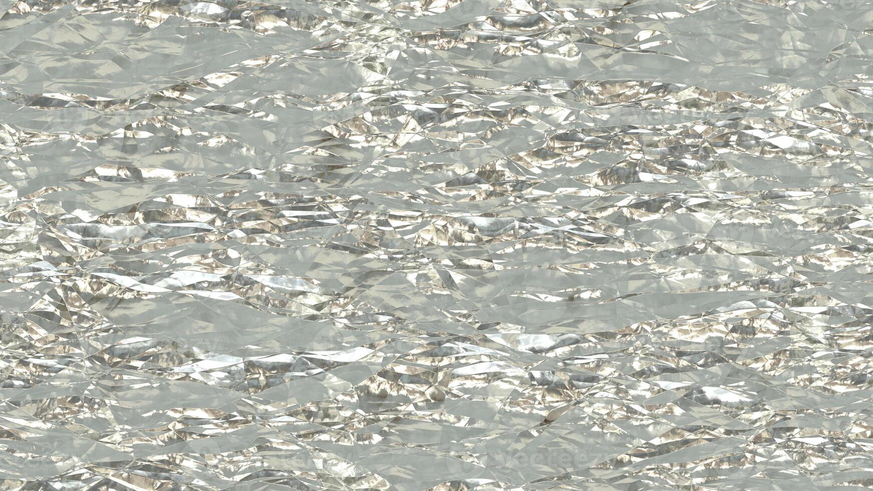 White Crumpled Foil Seamless Background Texture photo