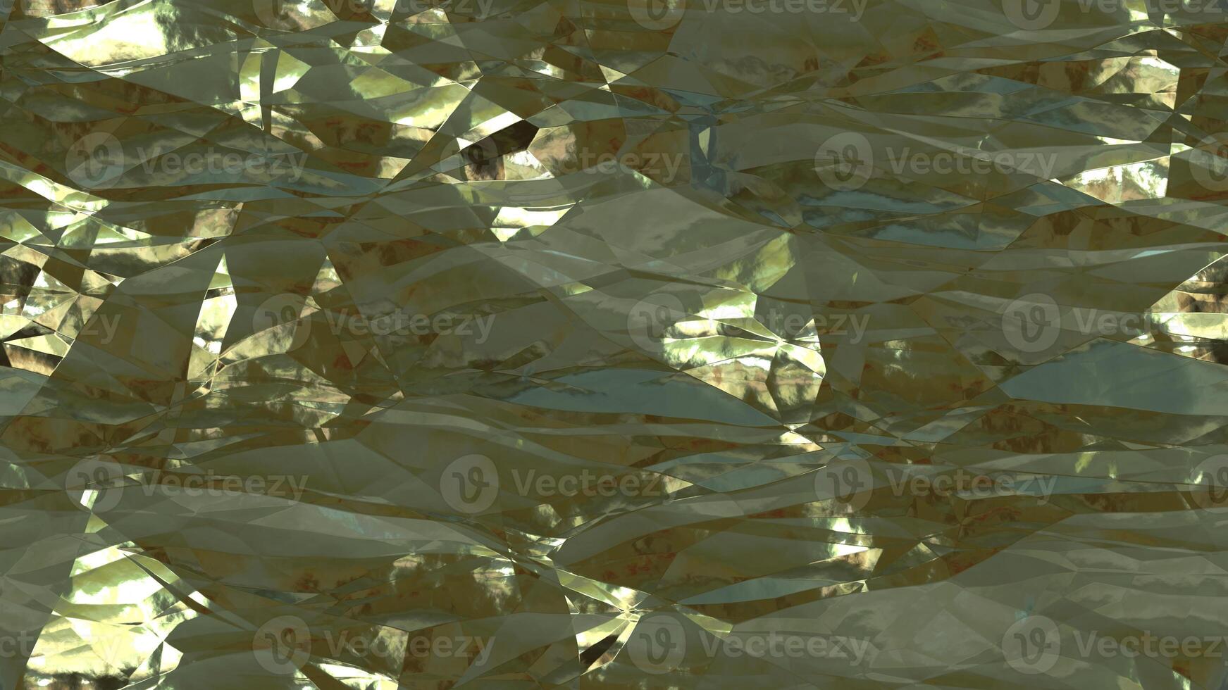 Yellow Crumpled Foil Seamless Background Texture photo