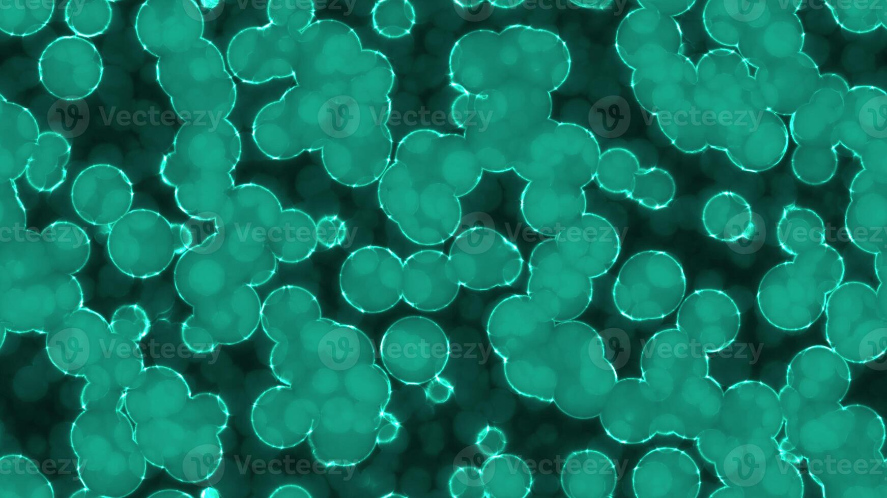 Turquoise Luminescent Glowing Cells Seamless Background Textures photo