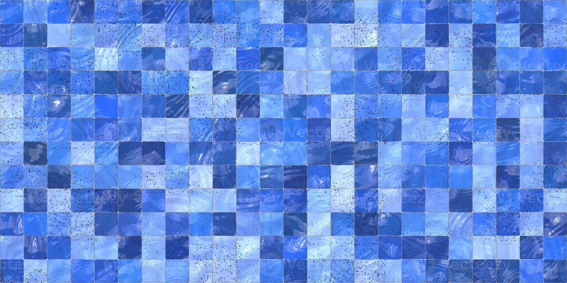 Blue Aqua Seamless Decorative Tile Background Texture photo