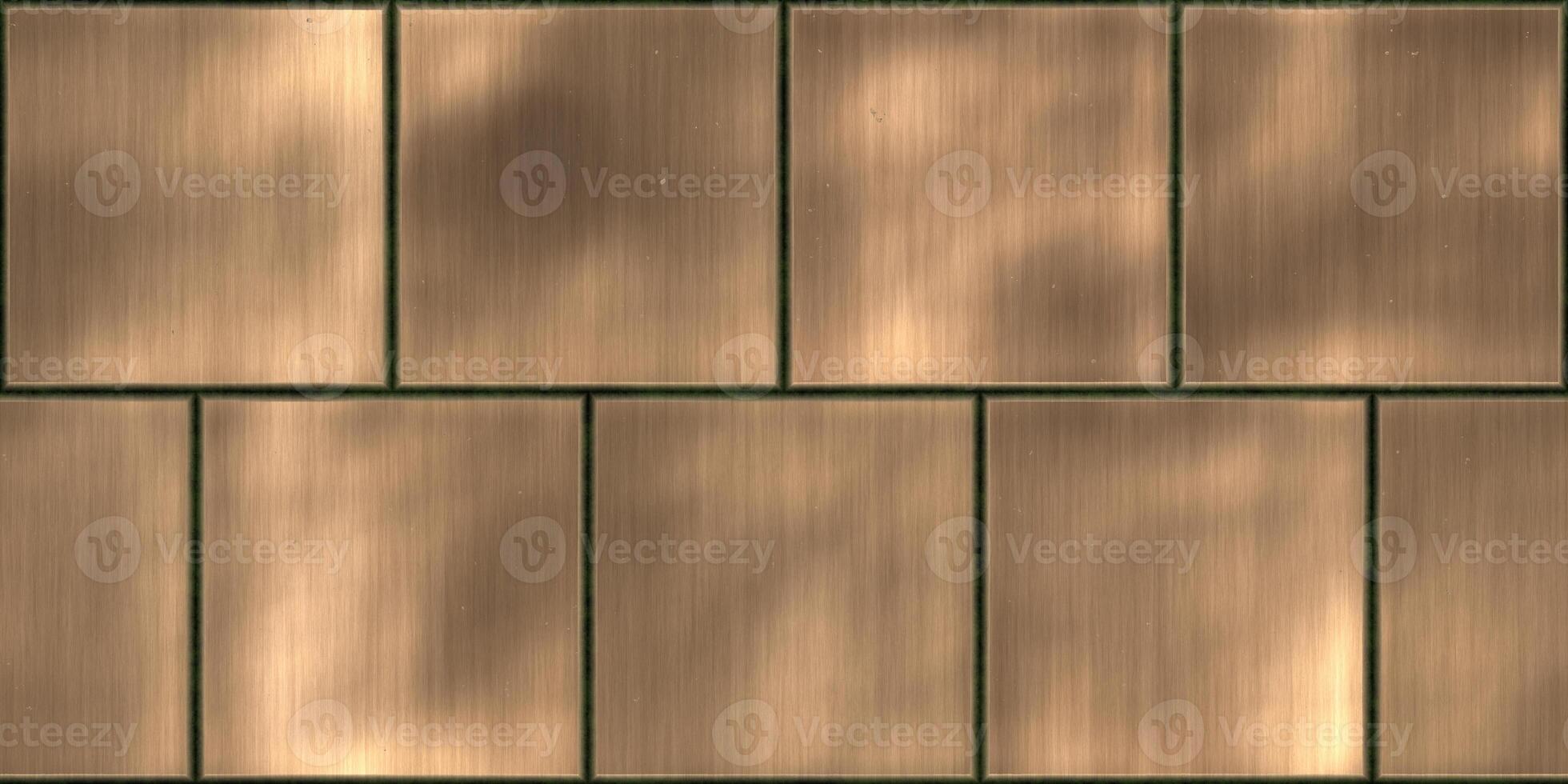 Bronze Seamless Metal Tile Plate Texture photo