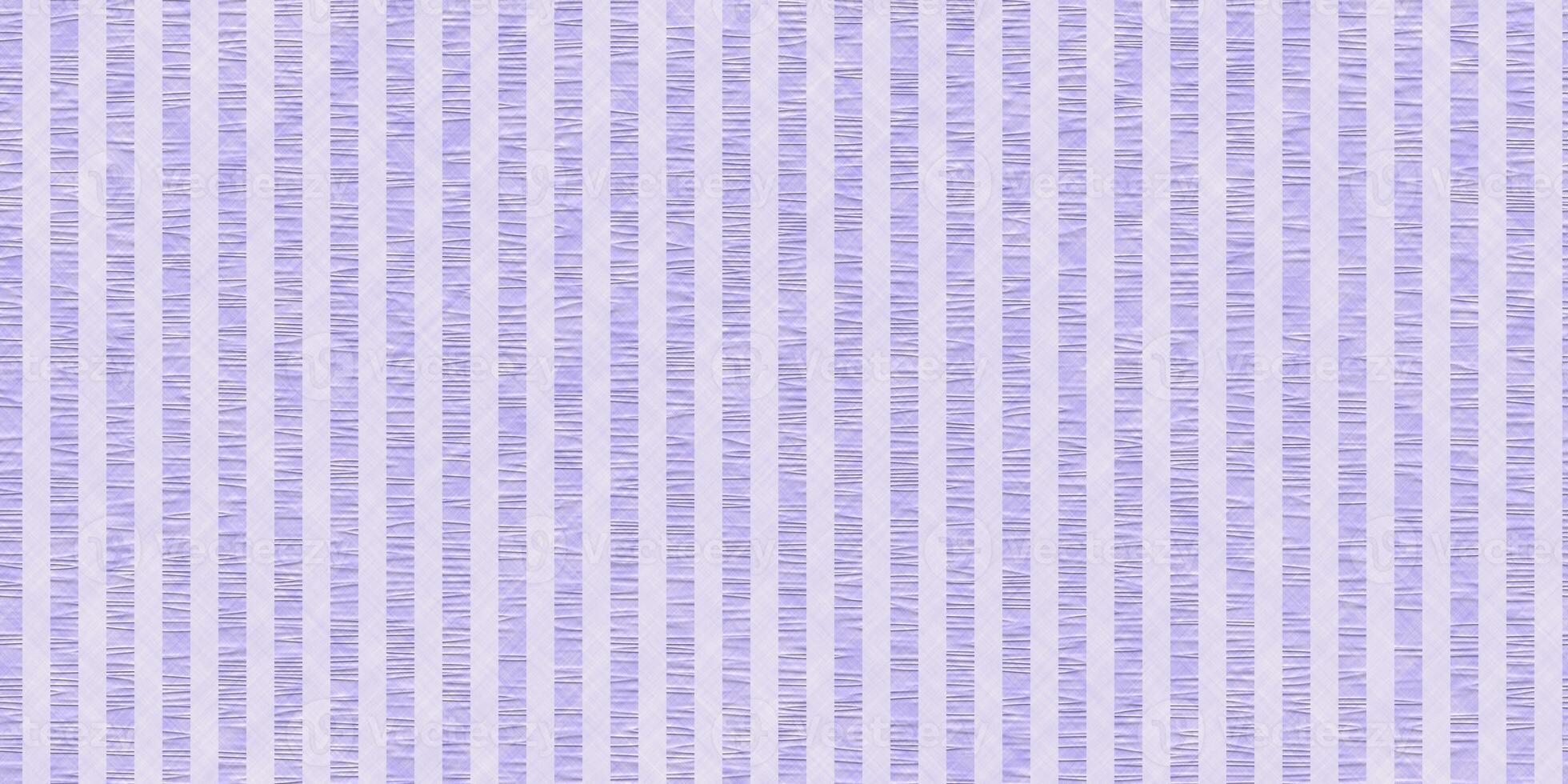 Light lilac violet seamless seersucker texture. Wrinkled striped fabric backdrop. Pressed textile background. photo
