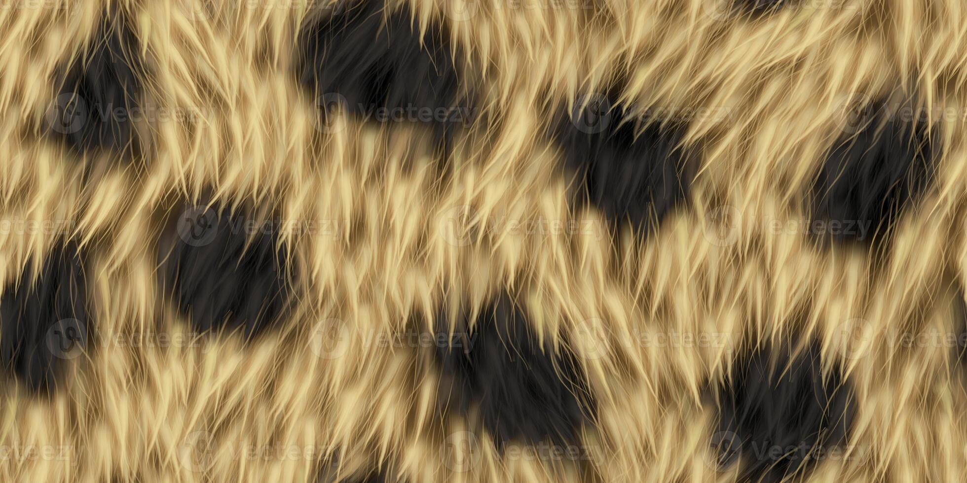 Spotted leopard fuzzy fashion creative. Wool texture. Fur background. Warm surface. Hairy pattern. Furry backdrop. Wild animal design. photo