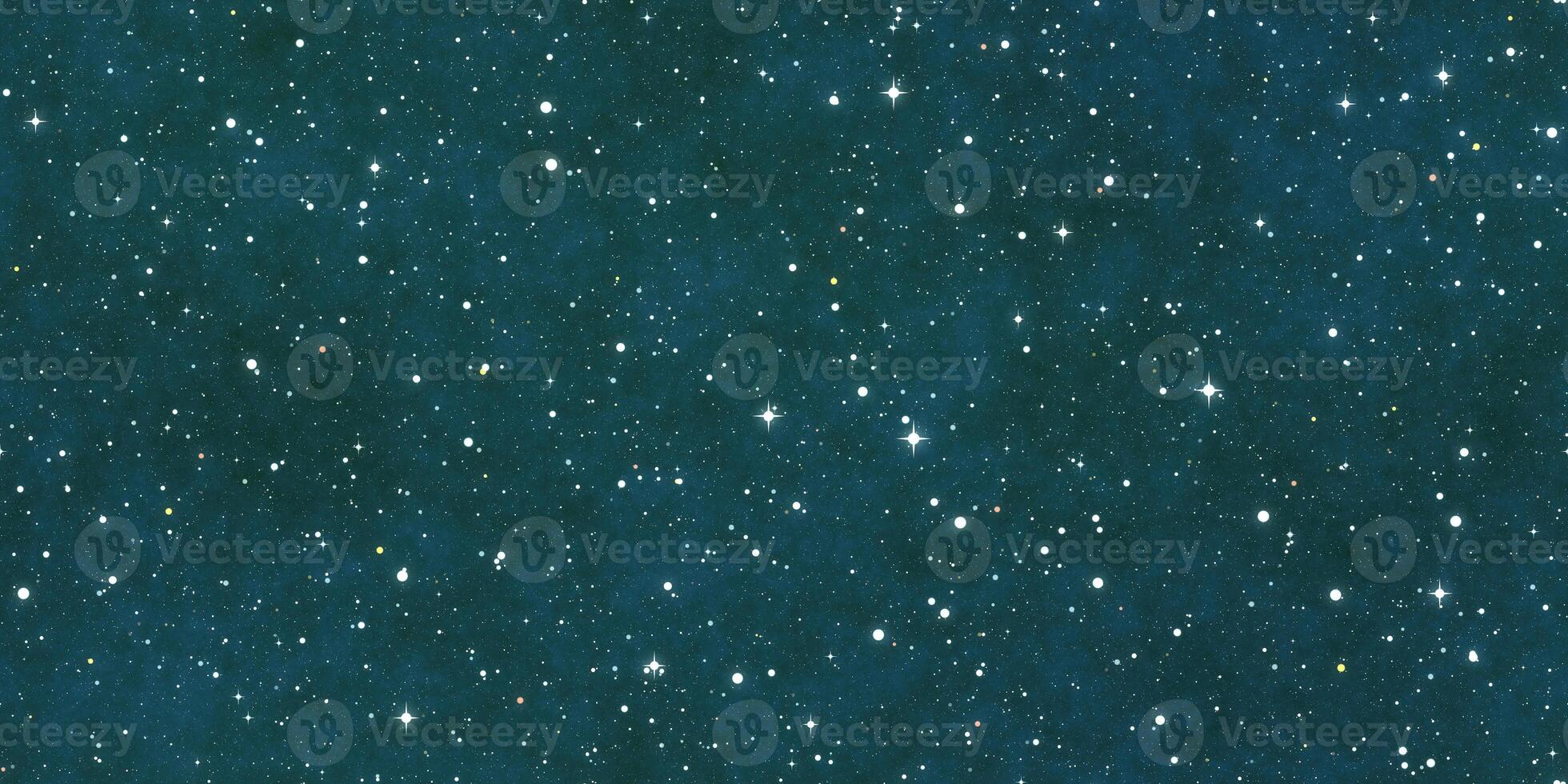 Turquoise astronomy galaxy pattern. Star field night scape texture. Astrology creative design. Cosmos stars background. Night sky stars backdrop. photo