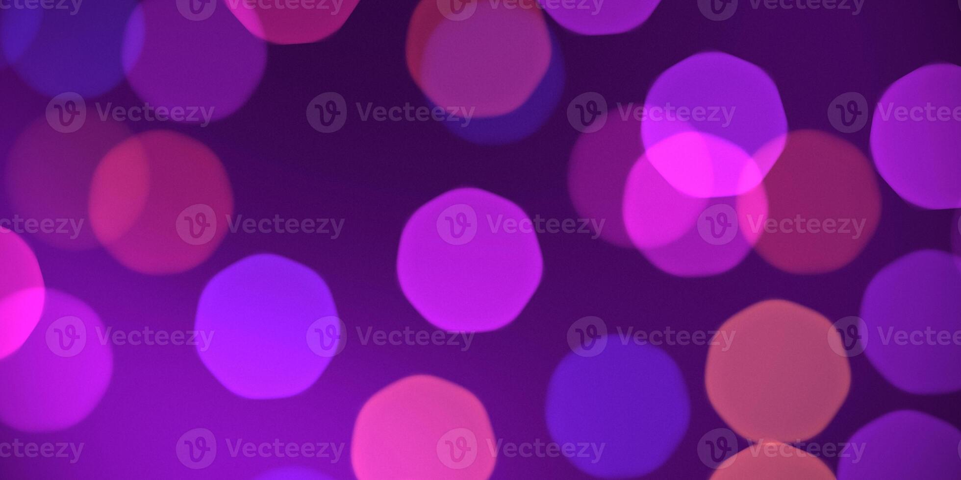 Purple violet bright glowing colorful pattern. Defocused sweet design. Bokeh background. Blurred colored texture. Happy color love creative backdrop. photo