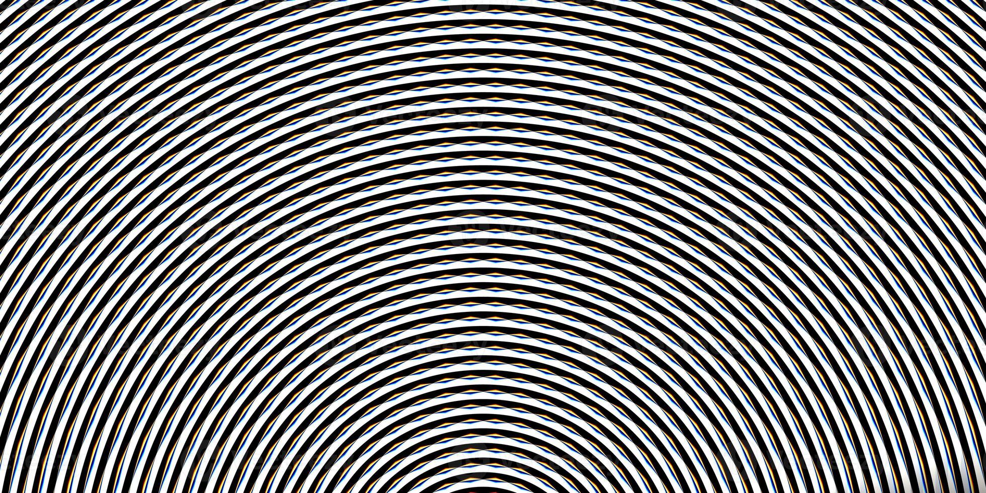 Blue yellow striped lamp flare glow. Fresnel lens pattern. Spotlight glass art texture. Projector lens background creative. Searchlight screen optical. photo