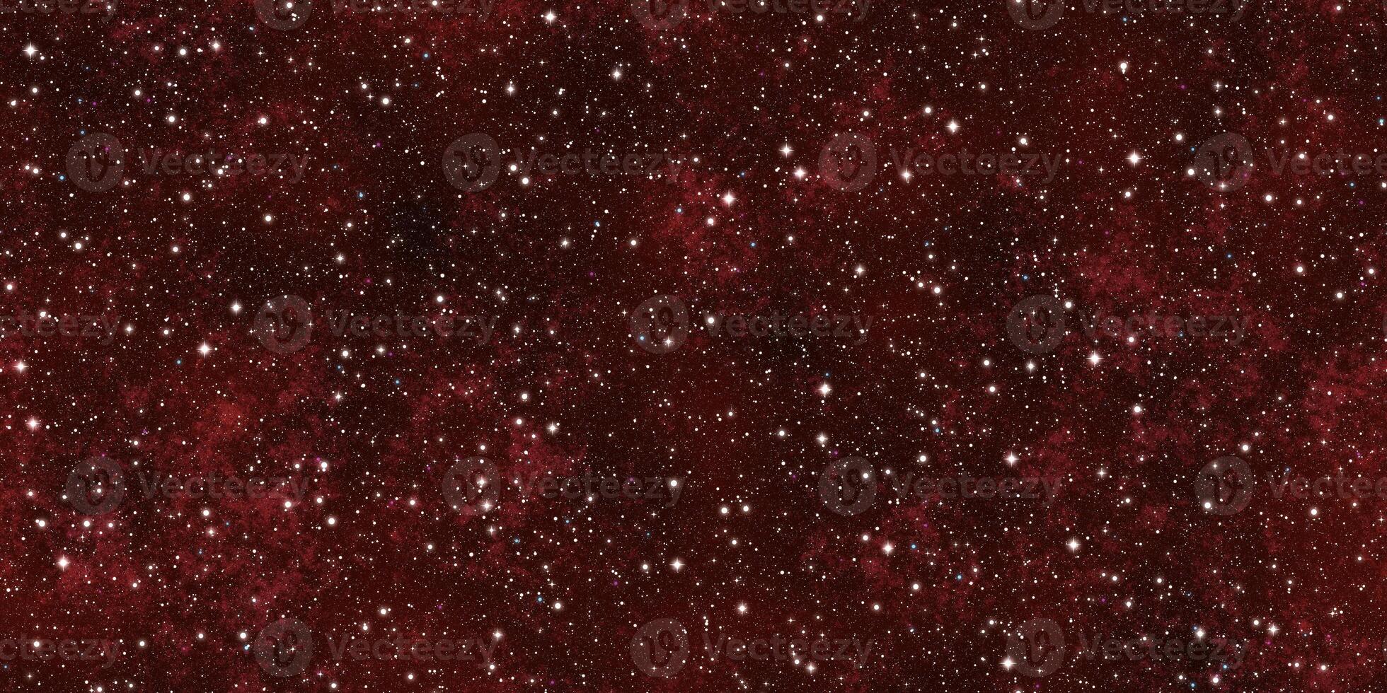 Red night sky stars backdrop. Astronomy galaxy pattern. Star field night scape texture. Astrology creative design. Cosmos stars background. photo