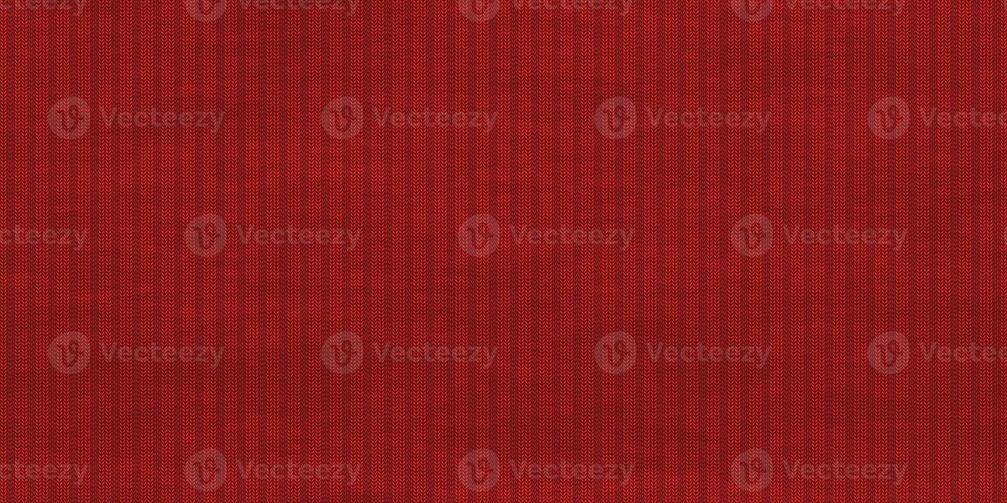 Red striped knitwear material backdrop. Knitting lined wear textile background. Seamless knit texture. Knitted clothes fabric surface pattern. photo