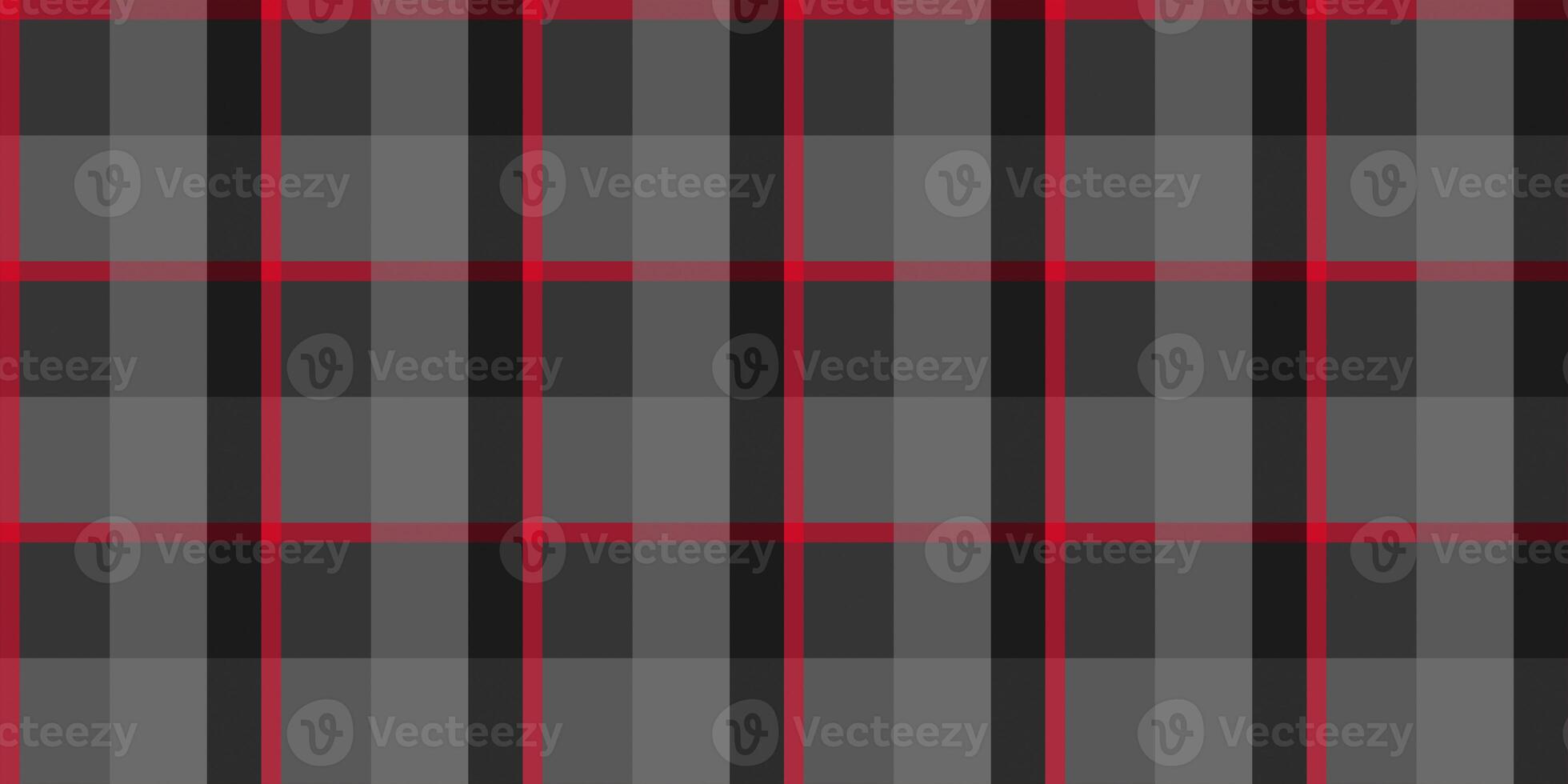 Red blue grey woolen cotton wear textile background. Seamless flannel texture. Fustian clothes fabric surface pattern. Checkered material backdrop. photo