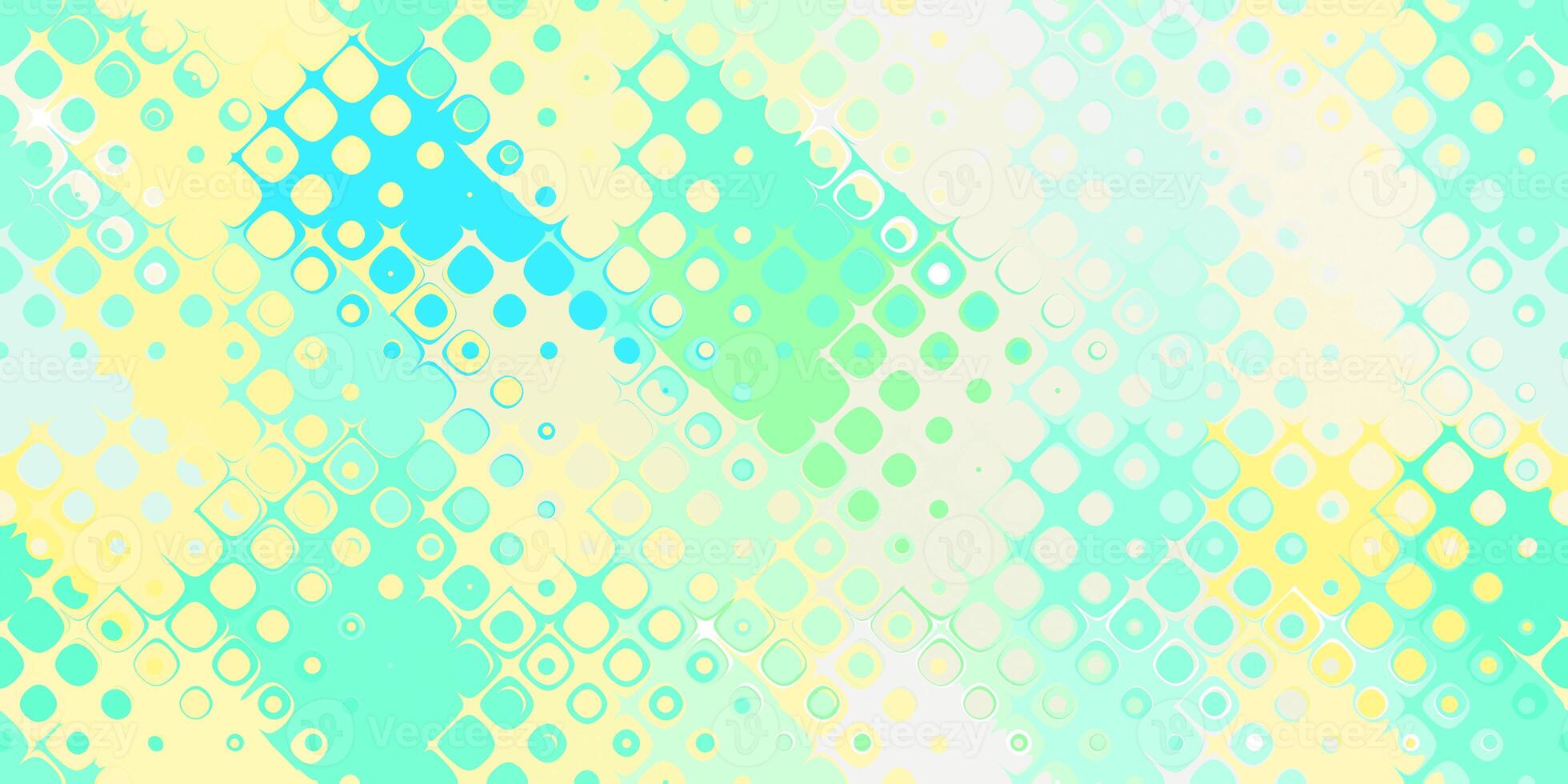 Turquoise yellow blue rounded cells grid background. Bubbled liquid creative design. Awesome colored sweet holiday texture. photo