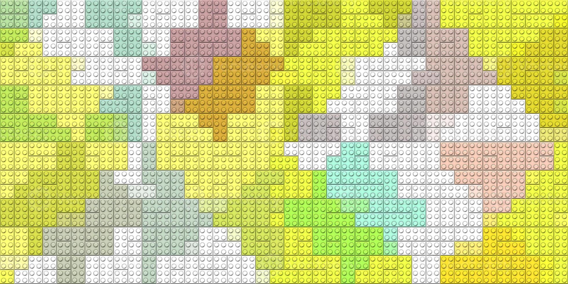 Yellow grey blue plastic building blocks background. Toy bricks texture. Colored plastic pieces backdrop. Colorful brick block toys pattern. Happy creative child puzzle surface design. Like Lego. photo
