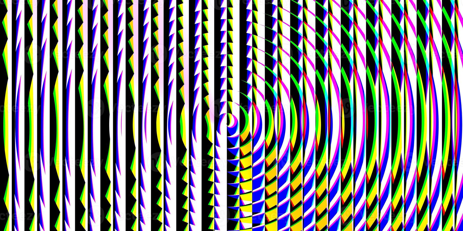 Colored striped circles spotlight glass art texture. Projector lens background creative. Searchlight screen optical. Lamp flare glow. Fresnel lens pattern. photo
