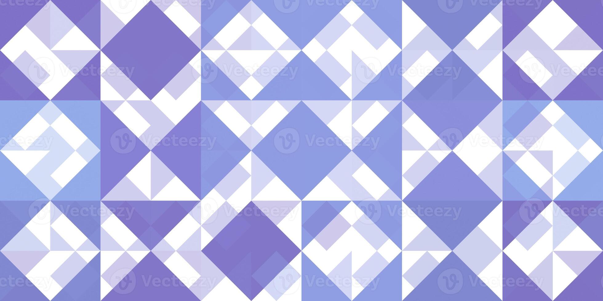 Geometric background pattern. Violet white. Seamless different flat even color shapes minimal design. photo