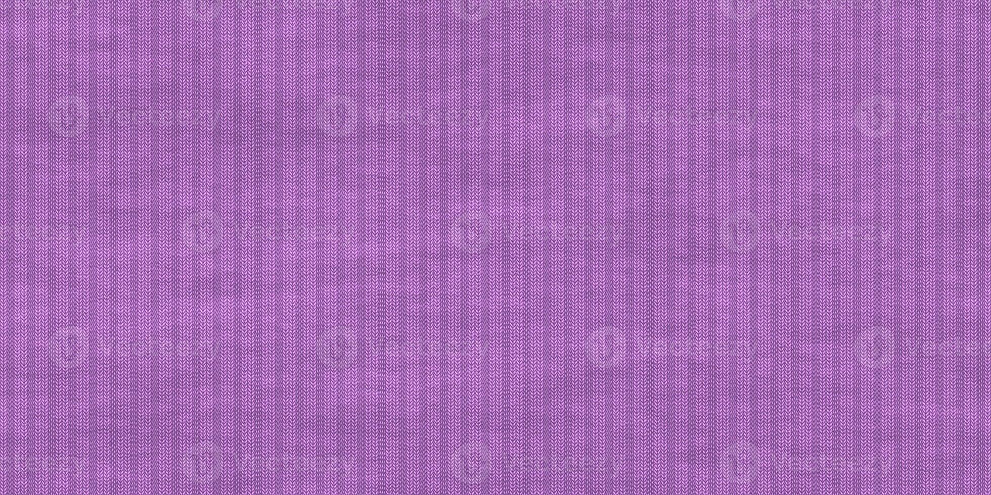 Violet lilac striped knitted clothes fabric surface pattern. Knitwear lined material backdrop. Knitting wear textile background. Seamless knit texture. photo