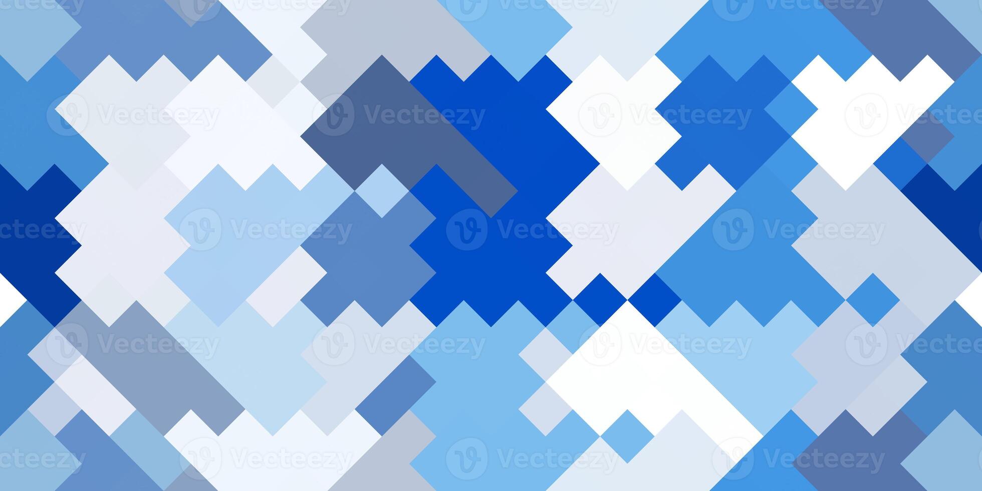 Blue pixelated color background. Colored geometric pixelate texture. Colorful square geometry backdrop. photo