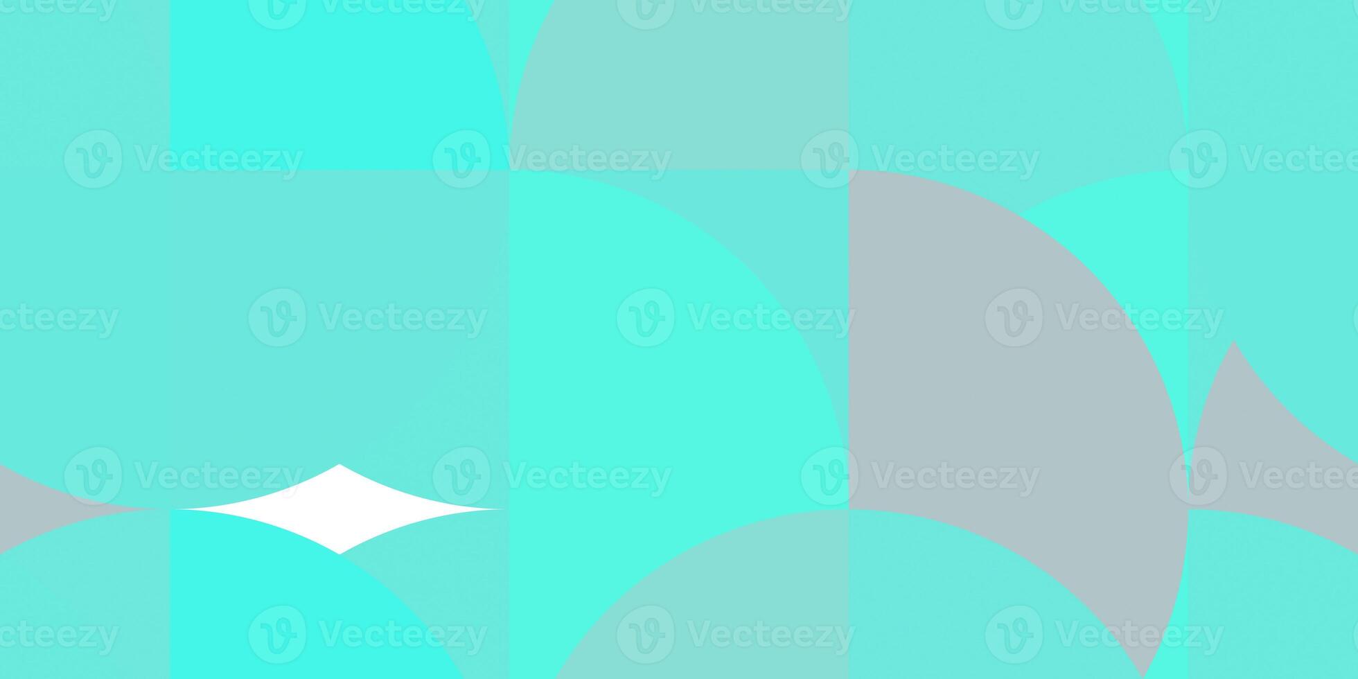 Turquoise simple geometric graphic backdrop. Awesome color curves education surface. photo