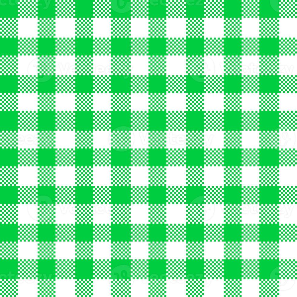 Gingham Pattern. Seamless green white plain check pattern. Good for blankets, wraps, packages, dresses, skirts, napkins. photo