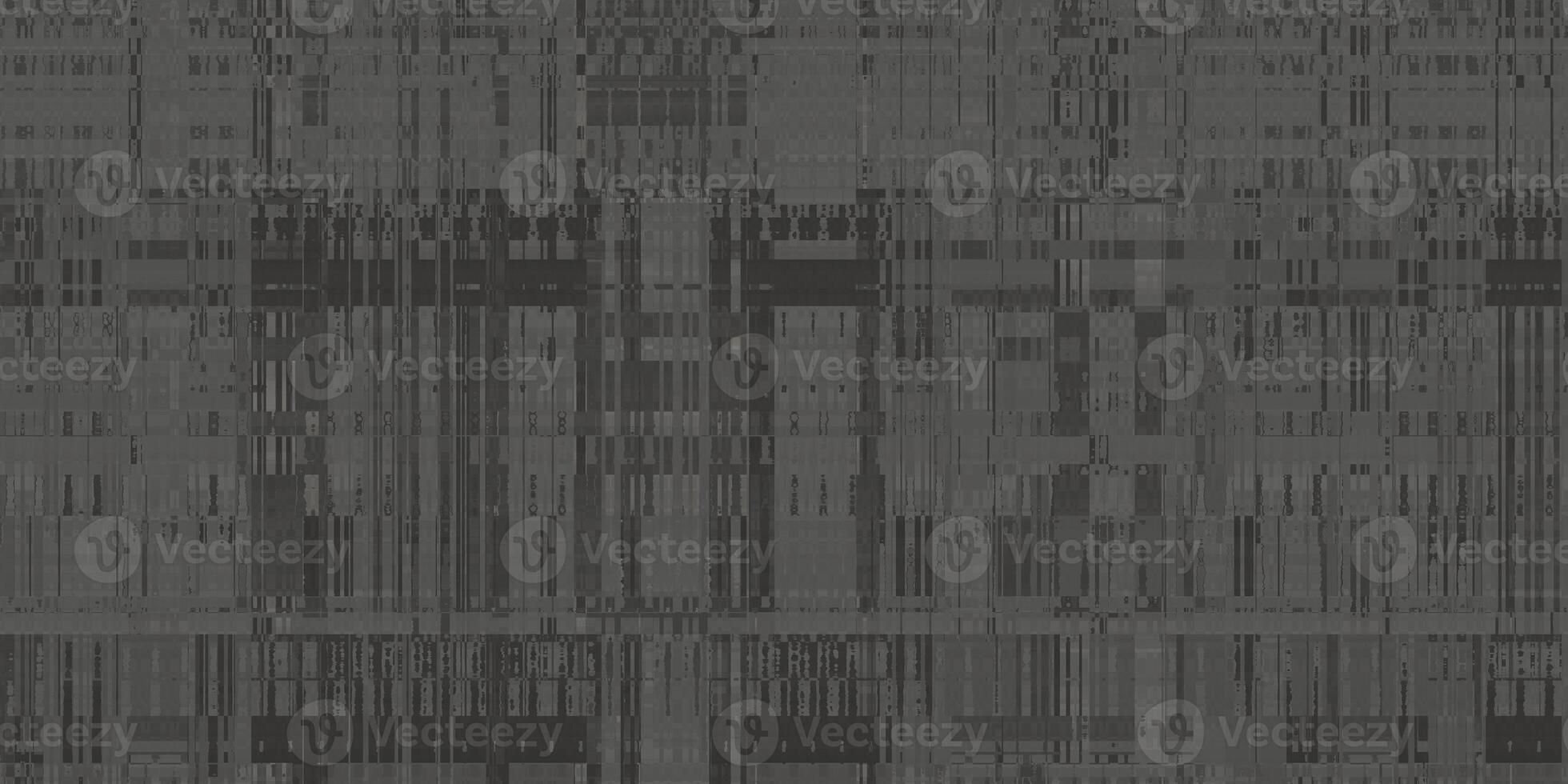 Gray Corrugated Metal Abstract grunge pattern. Distortion Screen Texture. Colorful Noise Background. Glitch Art Backdrop. Distorted Geometric Surface. photo