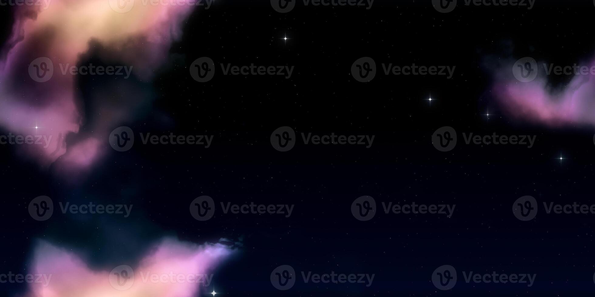 Pink nightscape creative design. Night cloud with stars background. Night sky stars backdrop. Cosmos skyscape pattern. photo