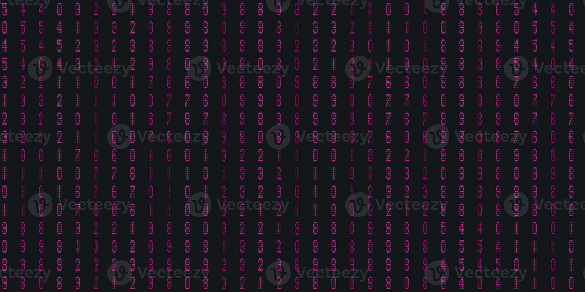 Pink cyberspace texture. Numeric binary creative surface. Numeral tech design backdrop. Abstract display digit pattern. Electronic Numbers Background. photo