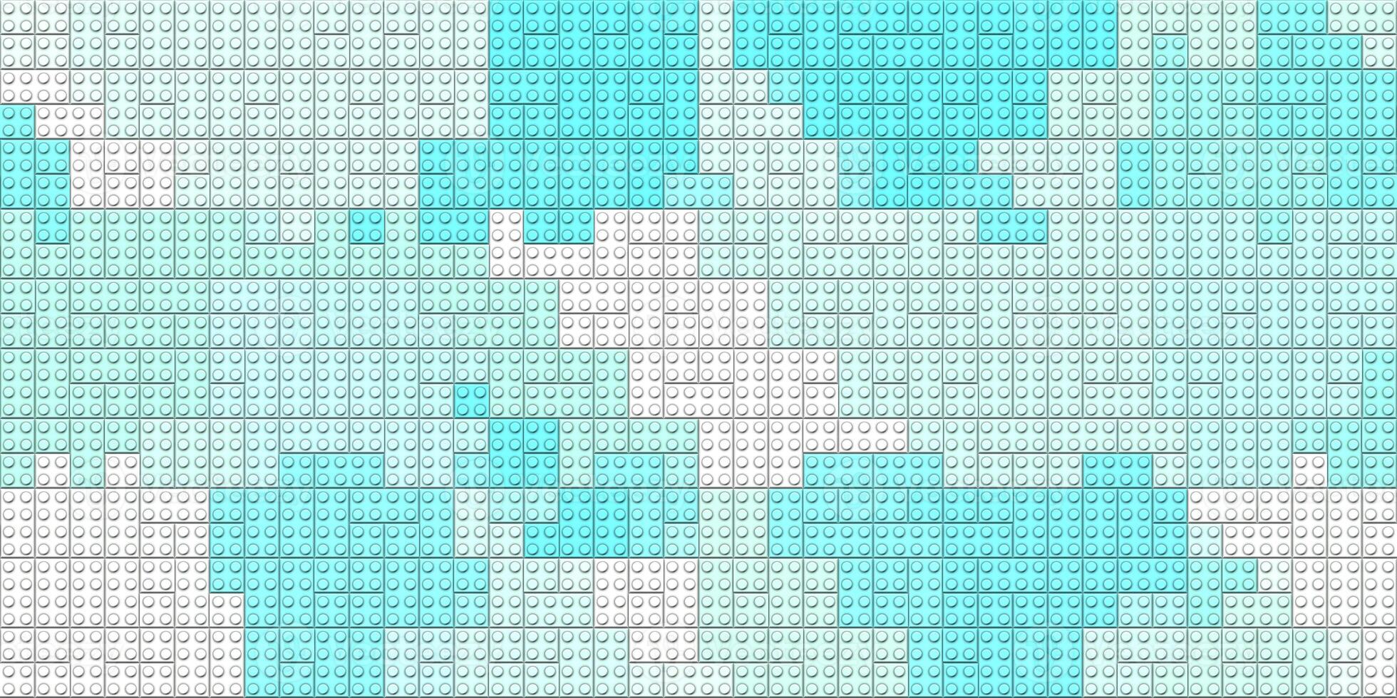 Blue white plastic building blocks background. Toy bricks texture. Colored plastic pieces backdrop. Colorful brick block toys pattern. Happy creative child puzzle surface design. Like Lego. photo