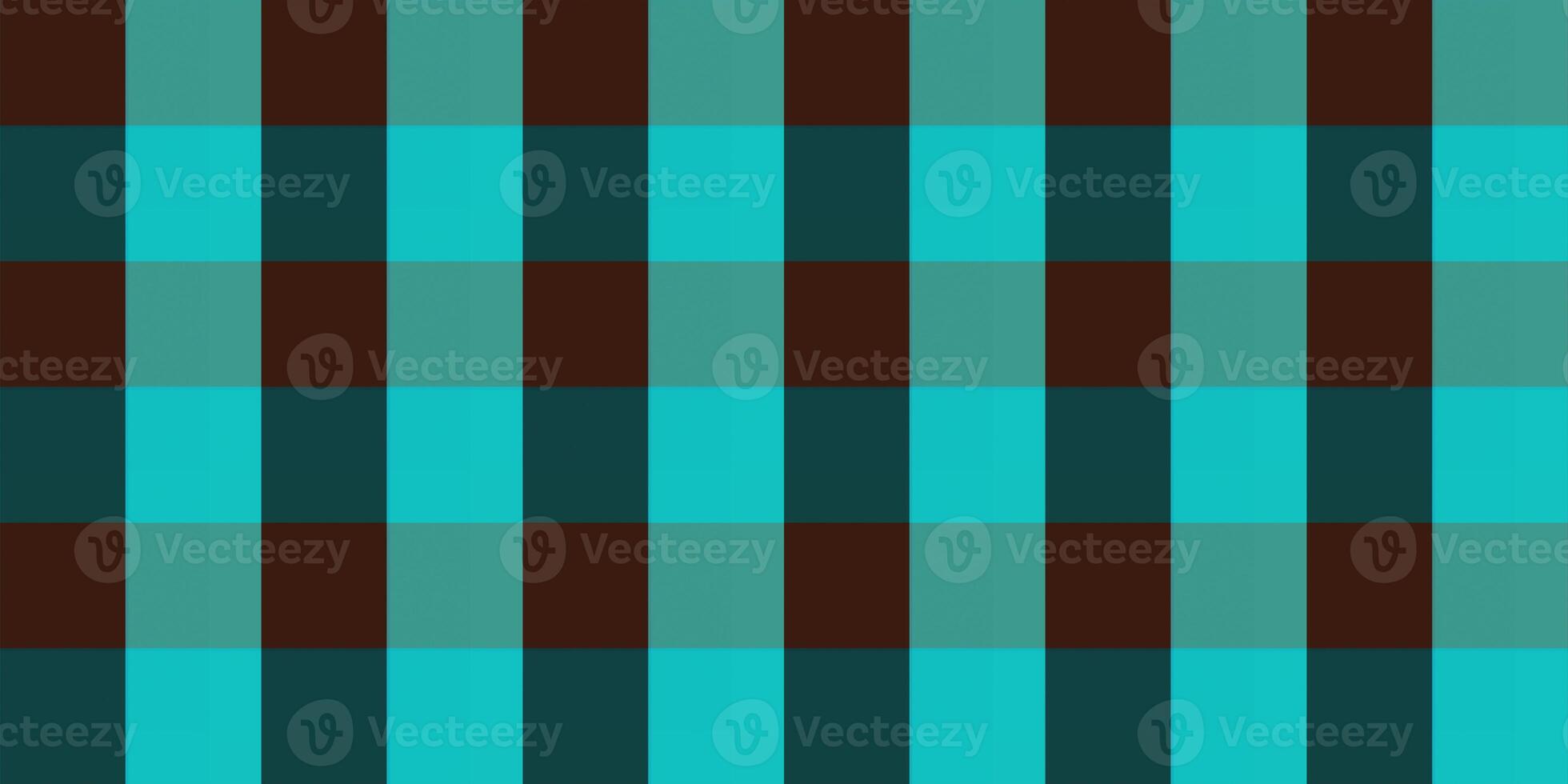 Brown blue fustian clothes fabric surface pattern. Checkered material backdrop. Woolen cotton wear textile background. Seamless flannel texture. photo