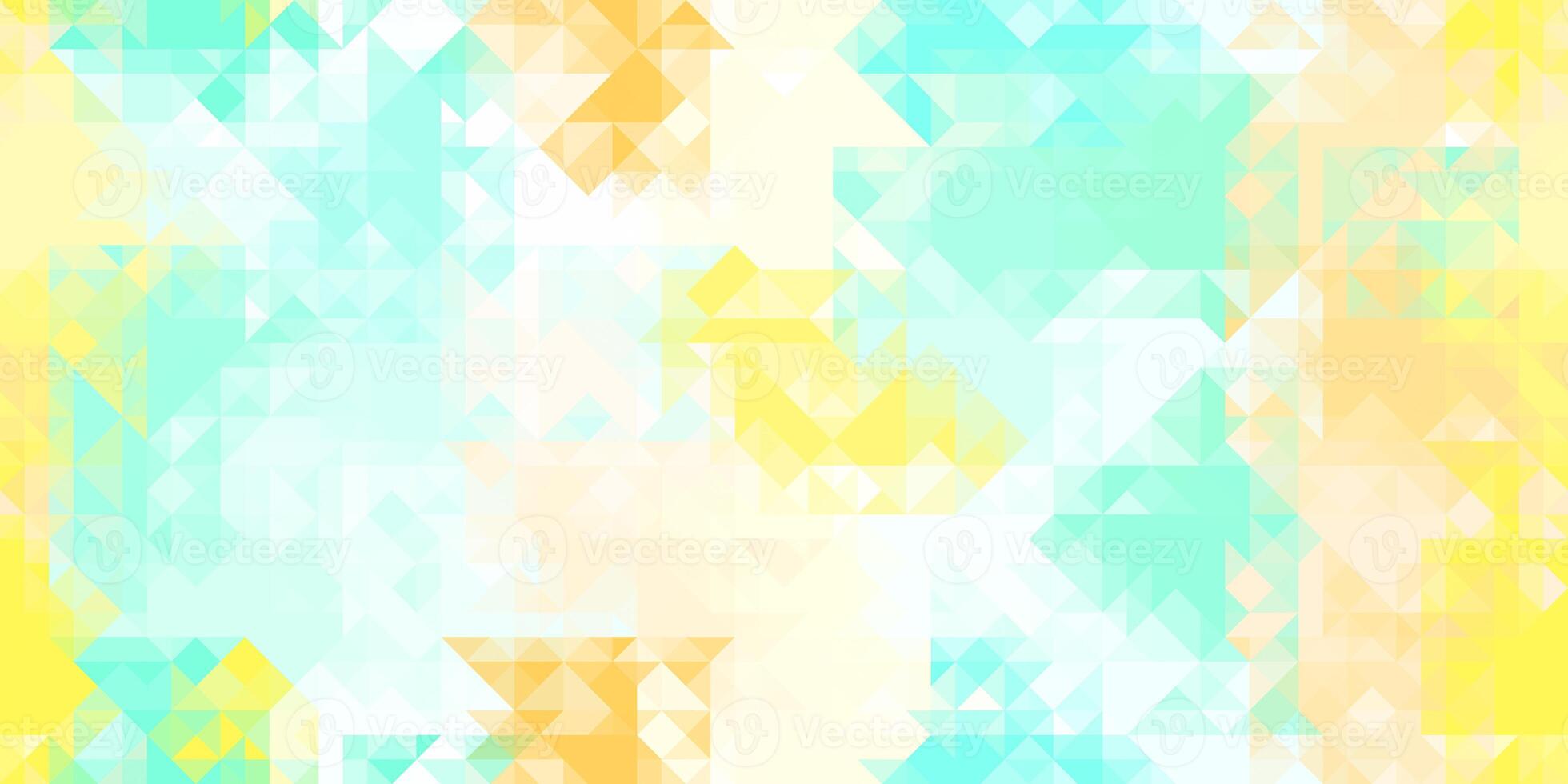 Geometric background pattern. Summer yellow green white. Seamless different flat even color shapes minimal design. photo