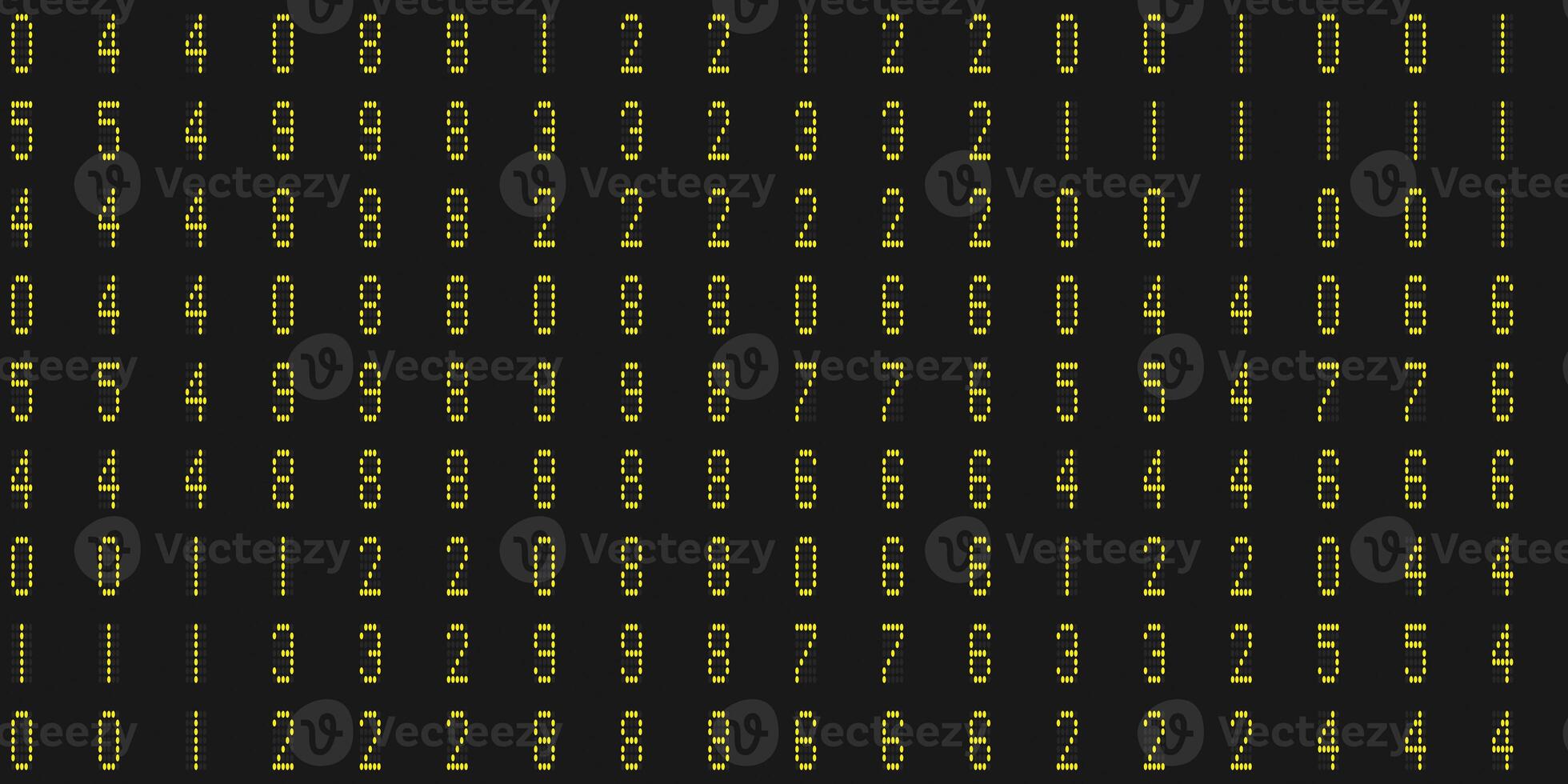 Yellow abstract display digit pattern. Electronic Numbers Background. Cyberspace texture. Numeric binary creative surface. Numeral tech design backdrop. photo