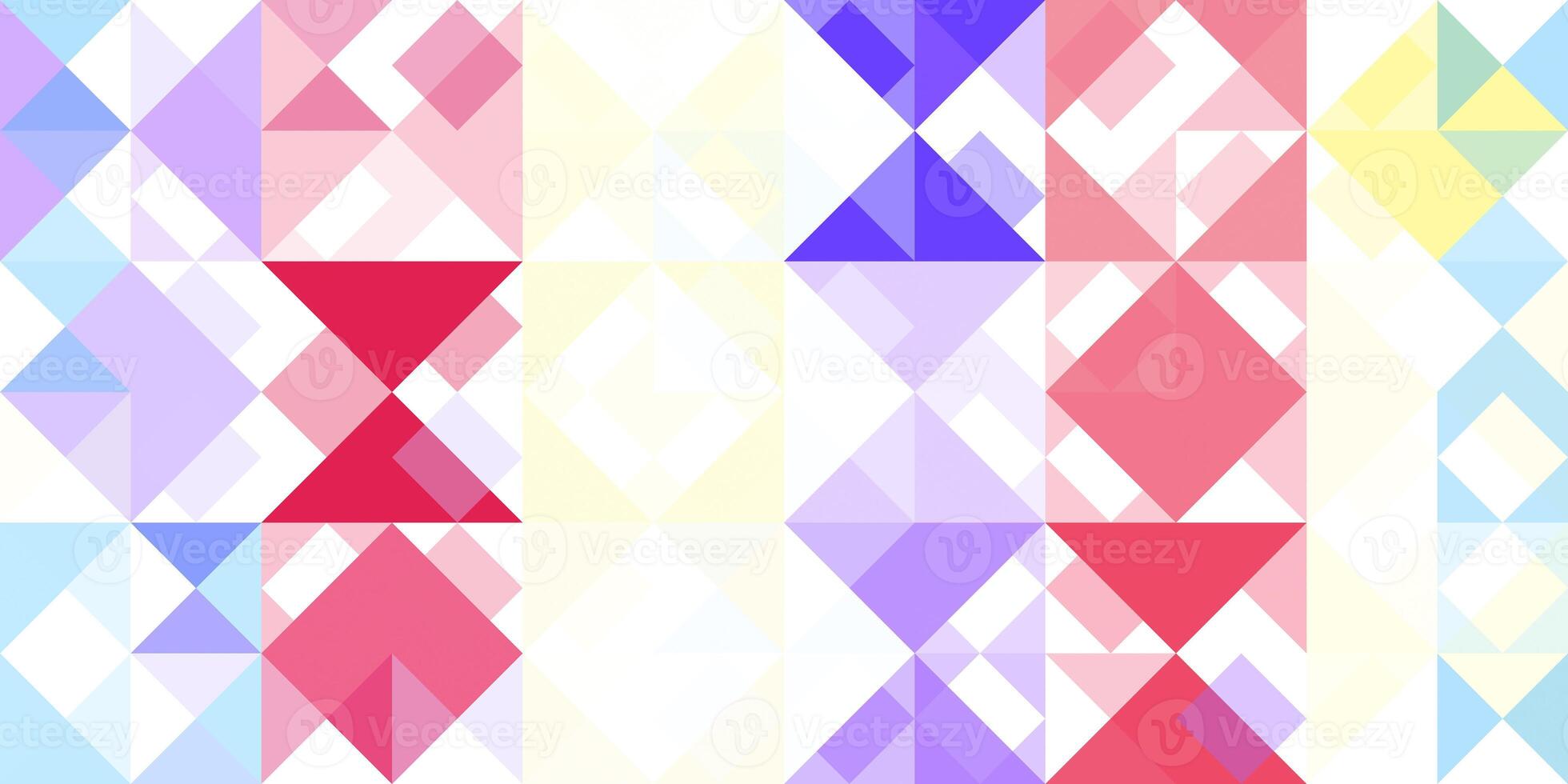 Geometric background pattern. Wine red blue yellow white. Seamless rambling regular figures multicolor geometric minimal design. photo
