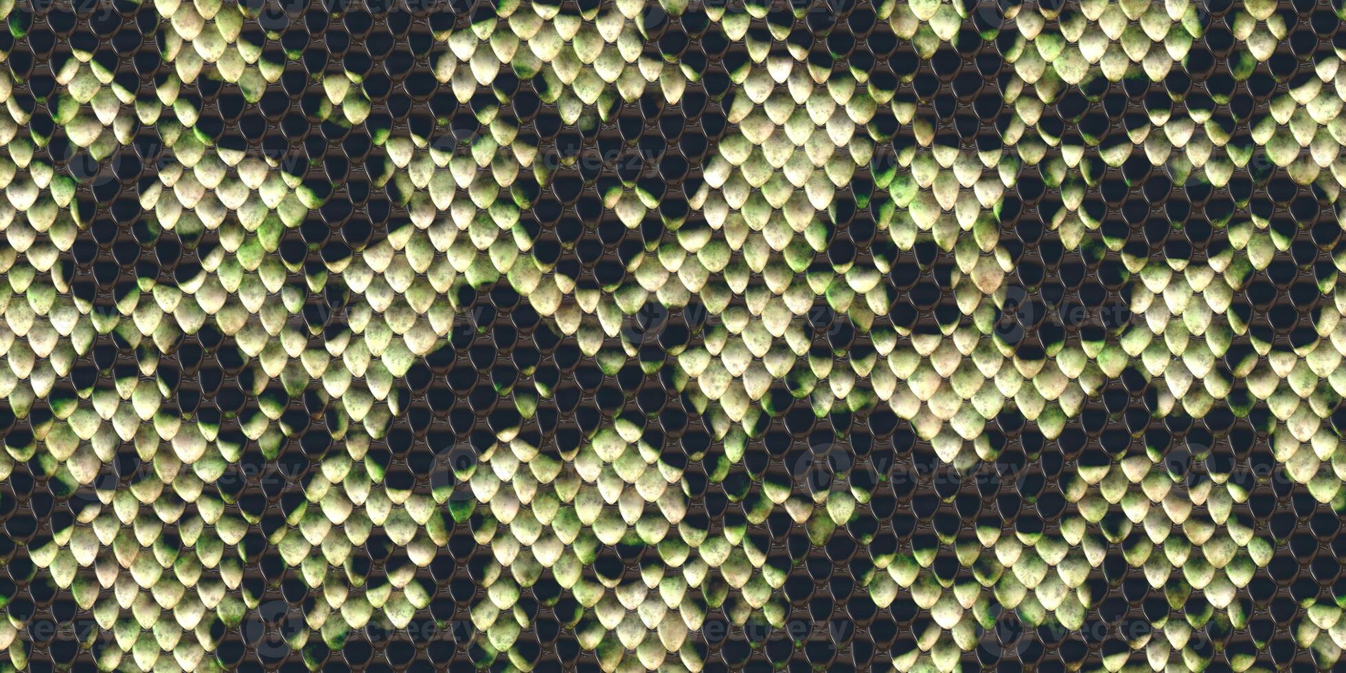 Black and white reptilian scale pattern. Snakeskin surface. Dangerous wildlife backdrop. Snake leather seamless textures. Reptile skin background. photo