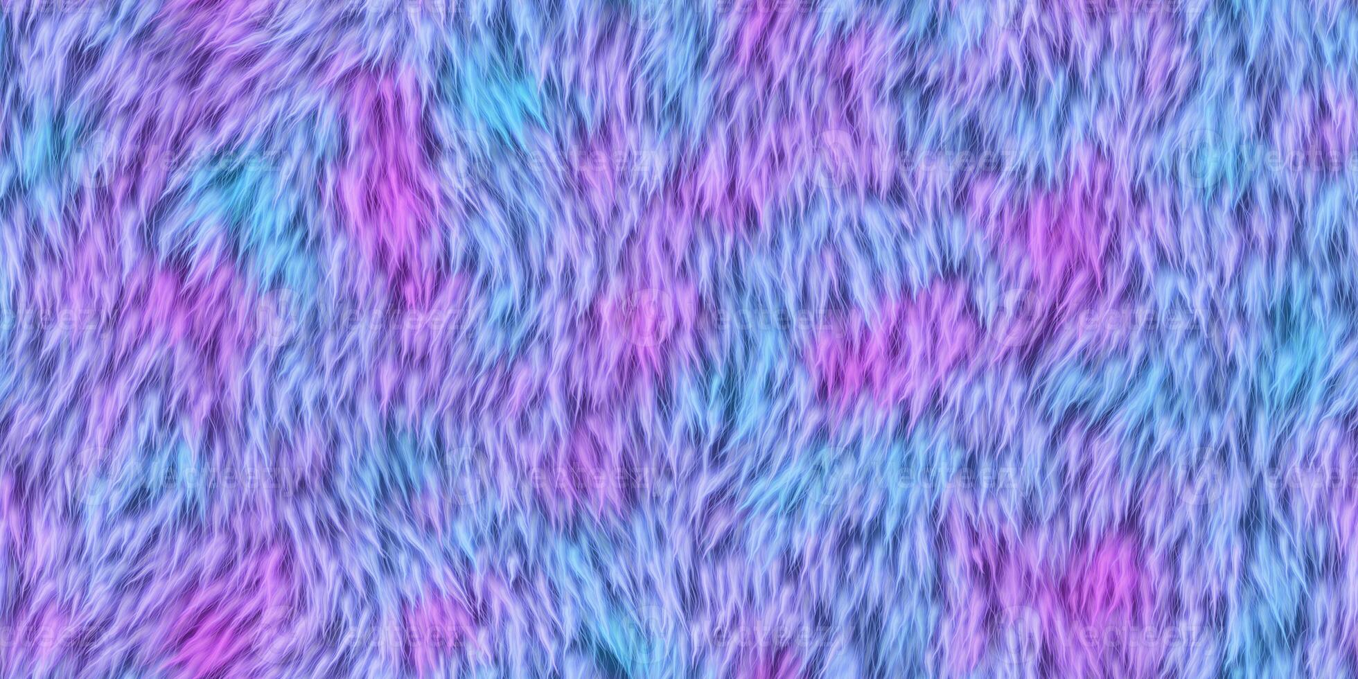 Blue violet lilac wool texture. Fur background. Warm surface. Hairy pattern. Furry backdrop. Wild animal design. Fuzzy fashion creative. photo