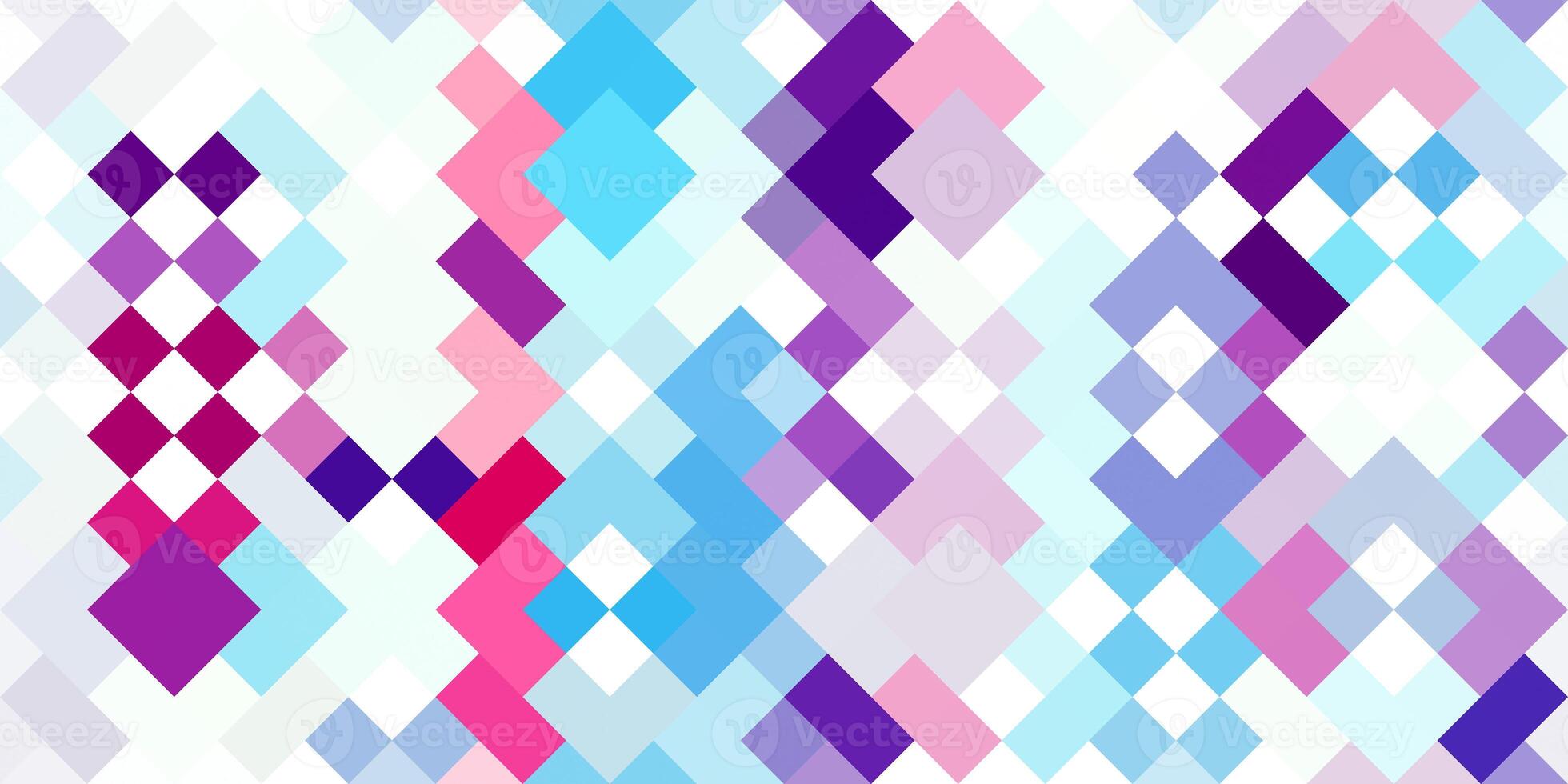 Pink purple blue colorful square geometry backdrop. Pixel graphic surface. Modern multicolor pattern. photo