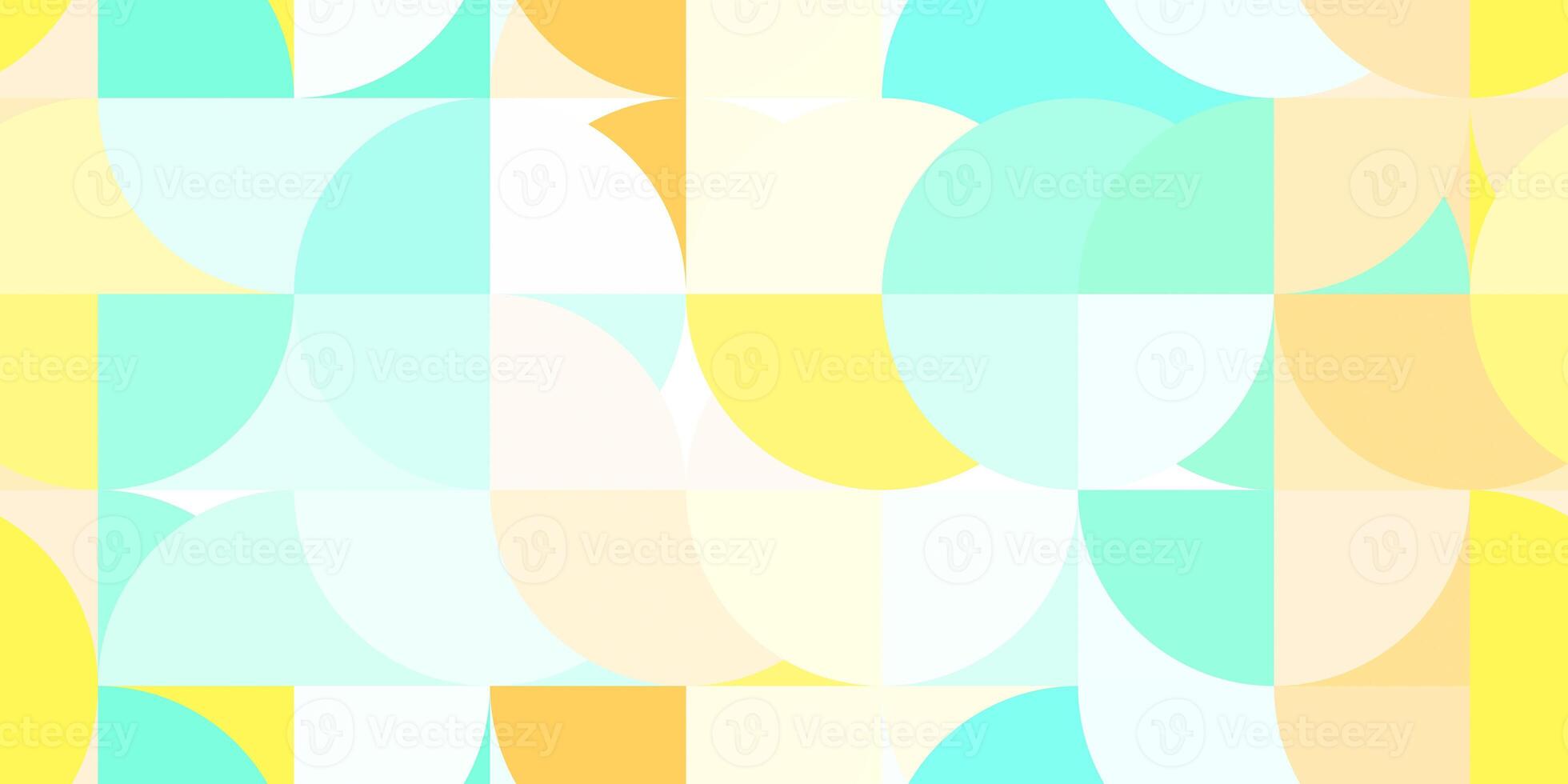 Green yellow amazing multicolor school pattern. Colored modern geometry half circles backgrounds. photo