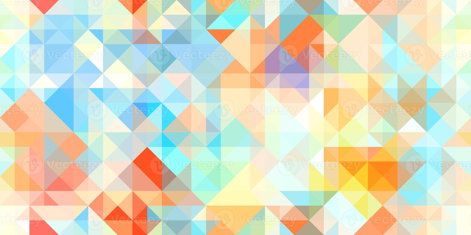 Geometric background pattern. Blue brown cinnamon yellow. Seamless different flat even color shapes minimal design. photo