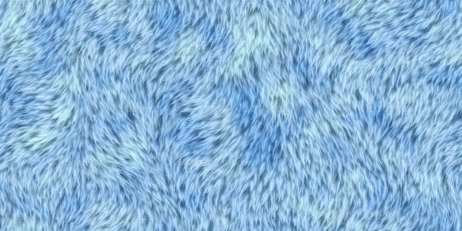 Blue hairy pattern. Furry backdrop. Wild animal design. Fuzzy fashion creative. Wool texture. Fur background. Warm surface. b photo