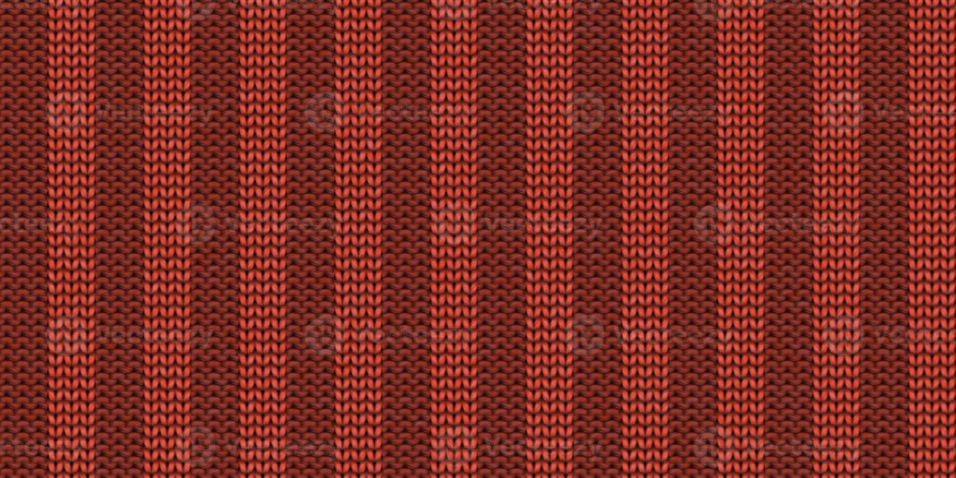 Red striped knitwear material backdrop. Knitting lined wear textile background. Seamless knit texture. Knitted clothes fabric surface pattern. photo