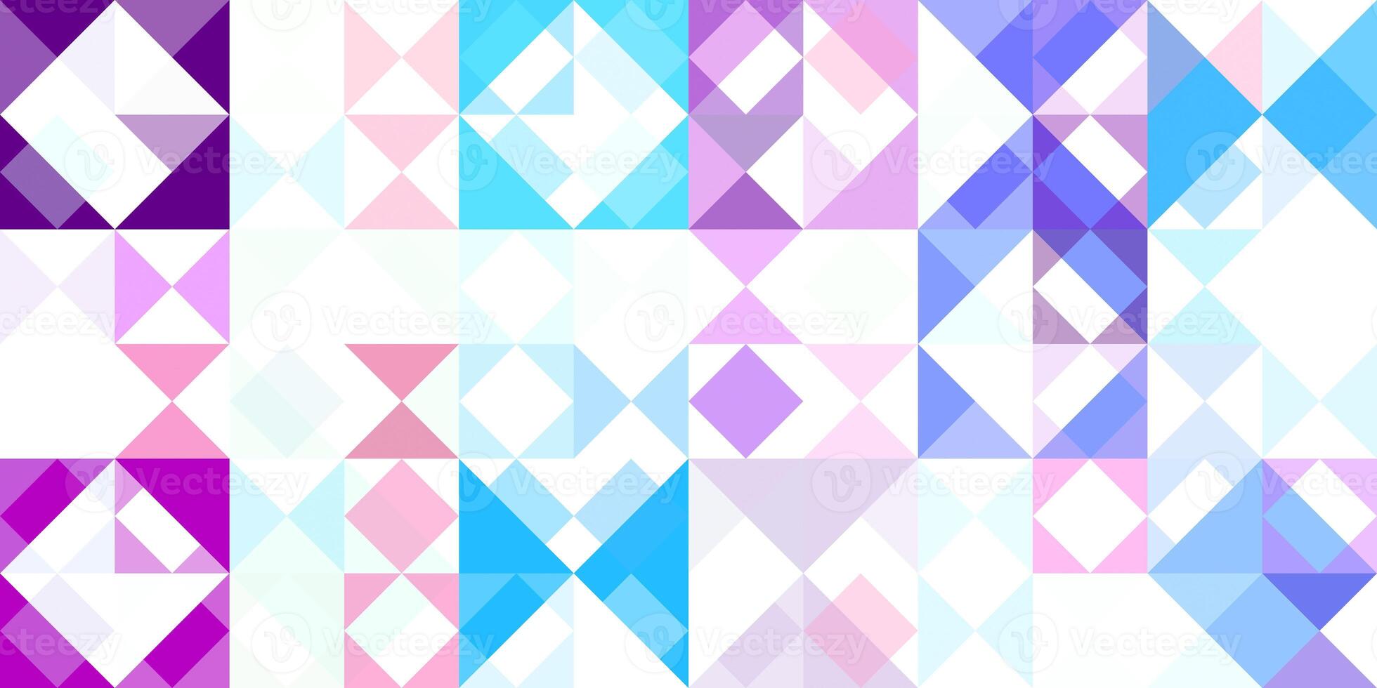 Geometric background pattern. Violet lilac blue white. Seamless rambling regular figures multicolor geometric minimal design. photo