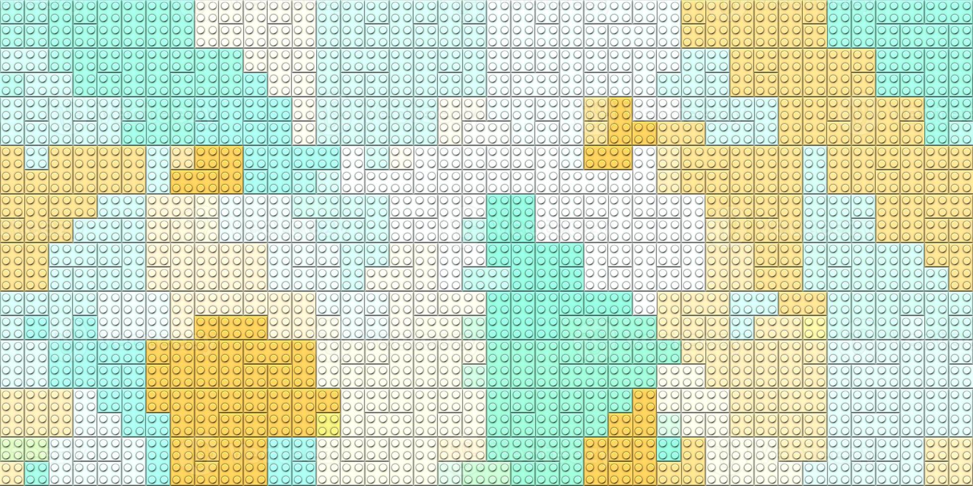 White blue orange toy bricks texture. Colored plastic pieces backdrop. Colorful brick block toys pattern. Happy creative child puzzle surface design. Plastic building blocks background. Like Lego. photo