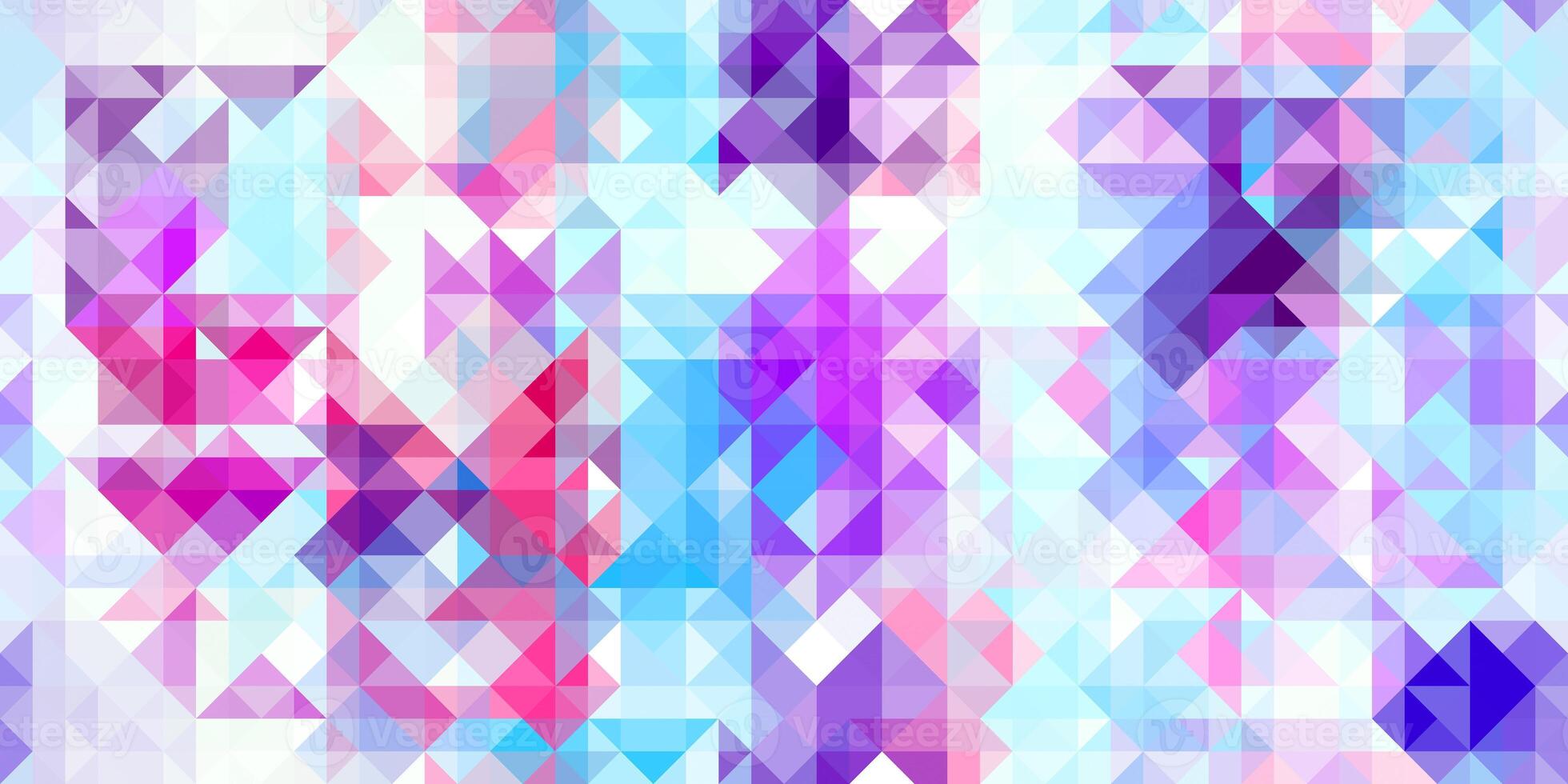 Geometric background pattern. Violet lilac blue red white. Seamless shambolic common triangles color geometric modernism style. photo